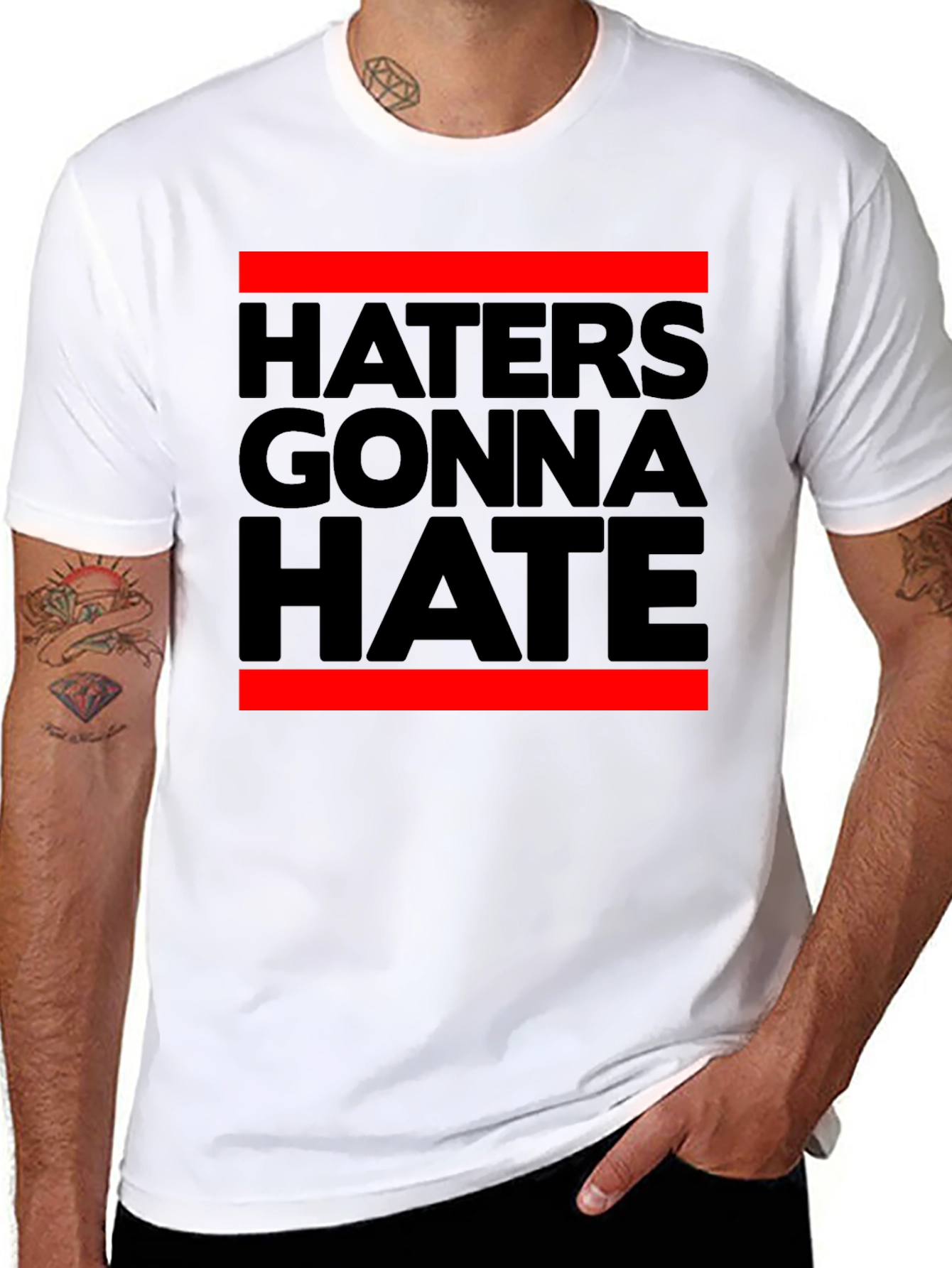 Haters Gonna Hate Black Graphic Tee