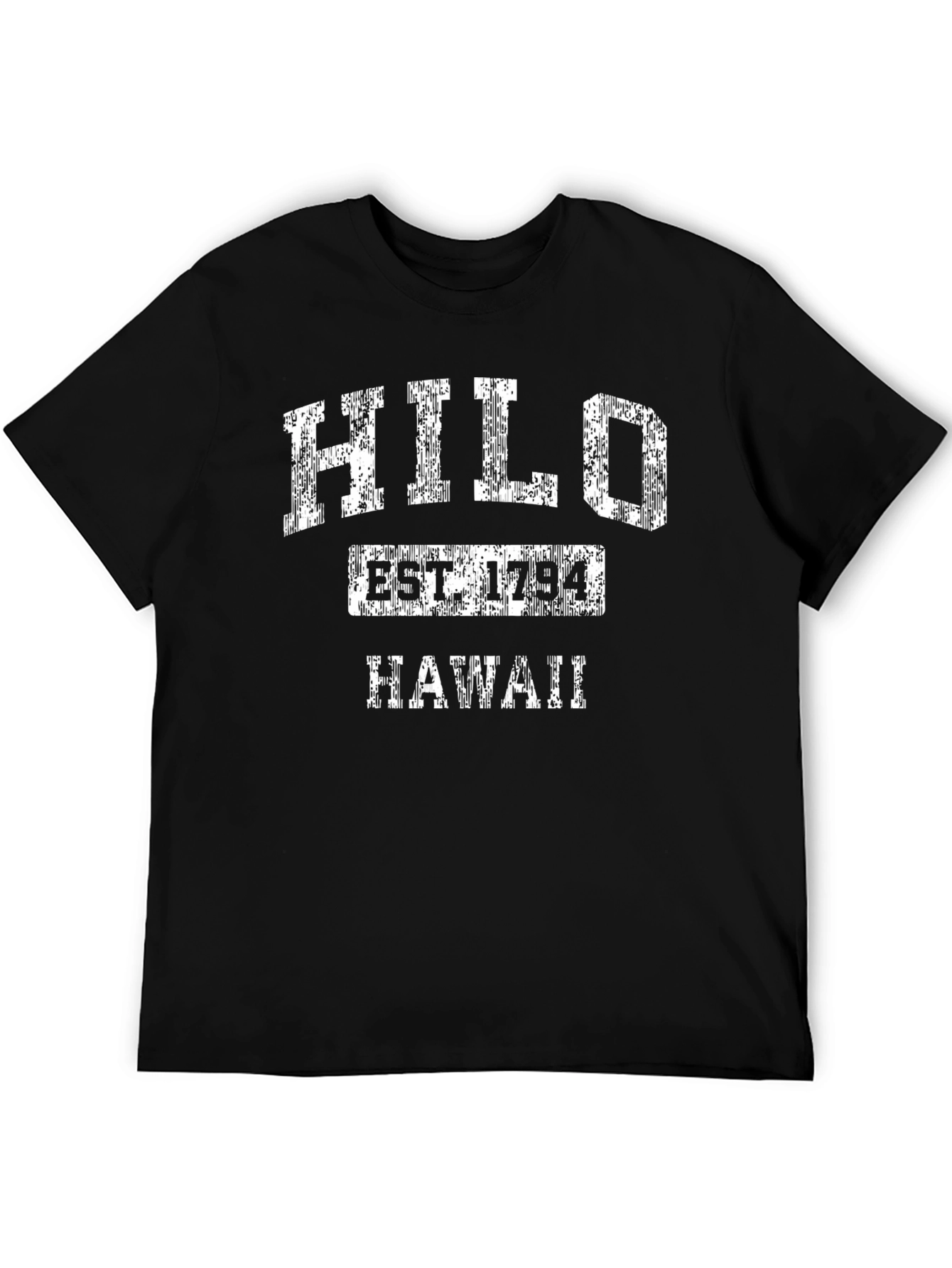 Hilo Hawaii Est. 1794 Mens Black T-Shirt
