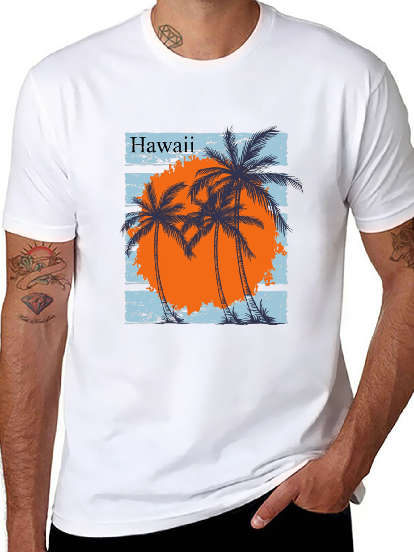 Hawaii Palm Tree Graphic Tee