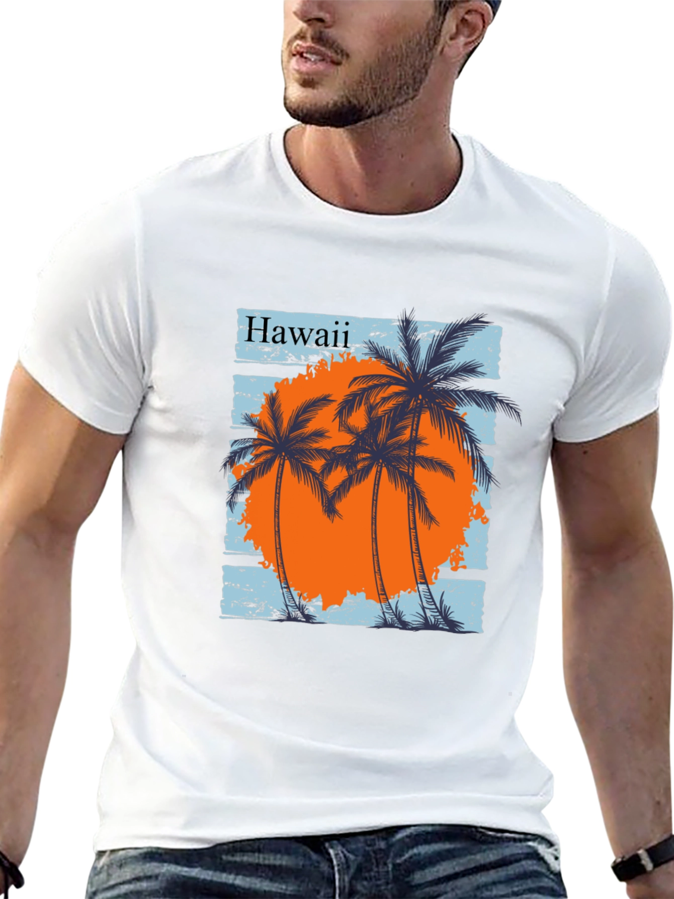 Hawaii Palm Tree Graphic Tee