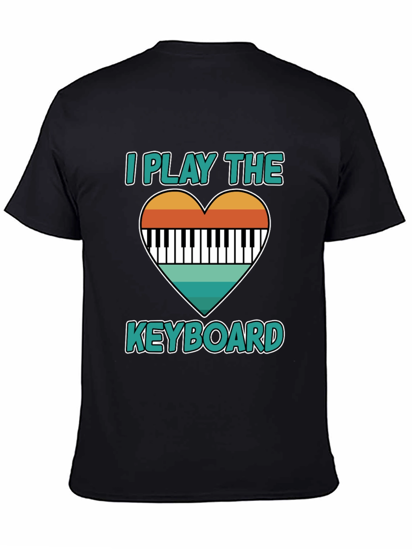 I Play The Keyboard Heart Graphic T-Shirt
