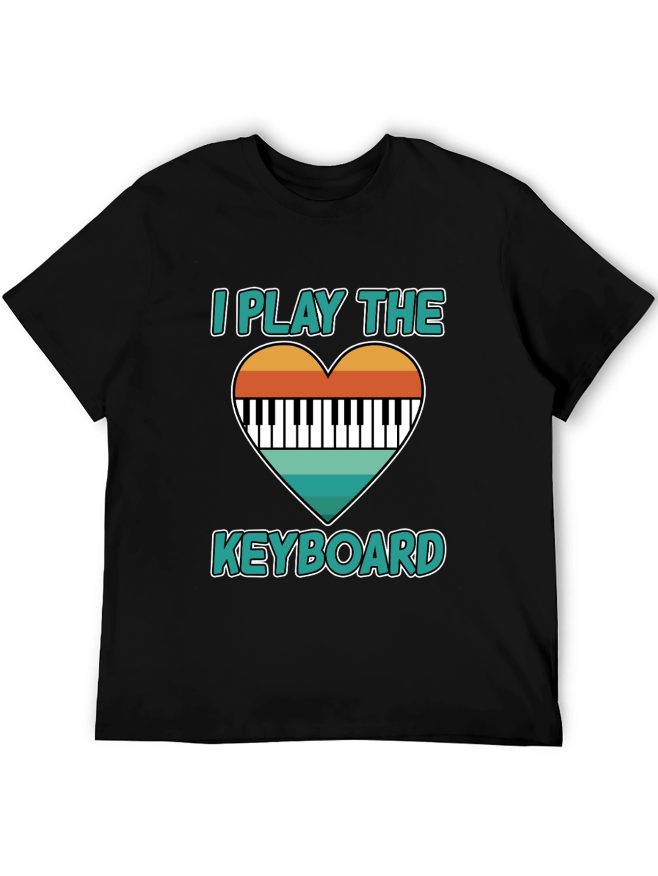 I Play The Keyboard Heart Graphic T-Shirt