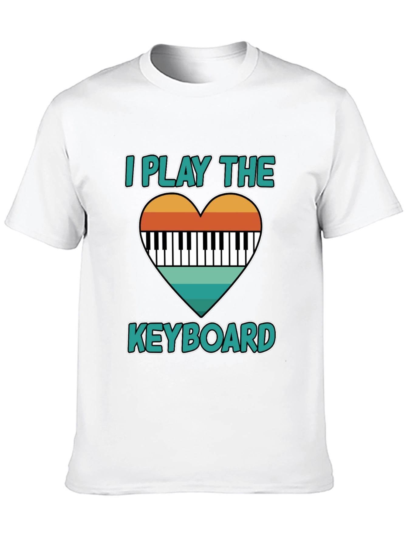 I Play The Keyboard Heart Graphic T-Shirt