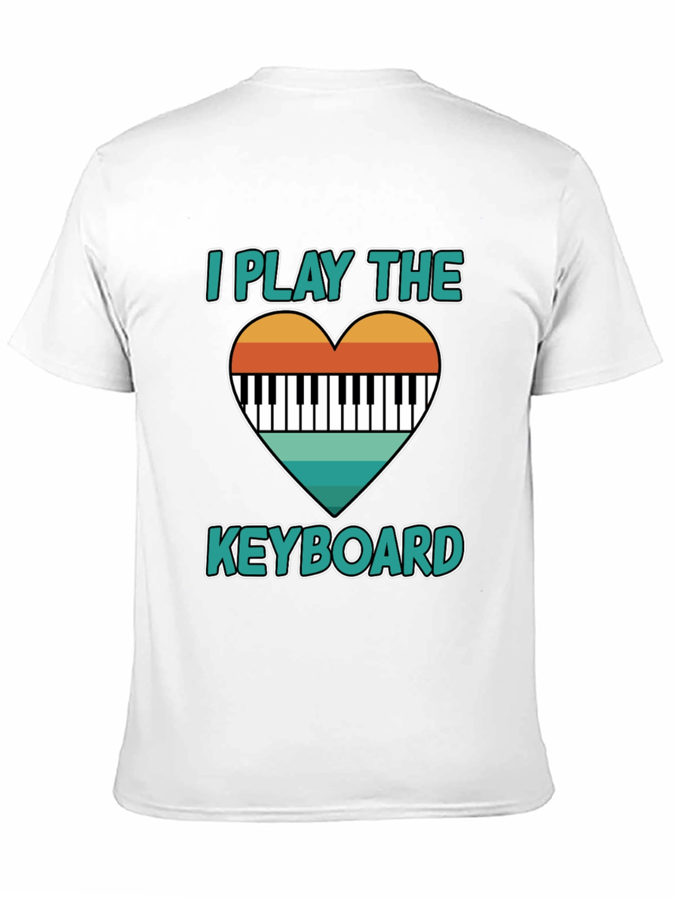I Play The Keyboard Heart Graphic T-Shirt