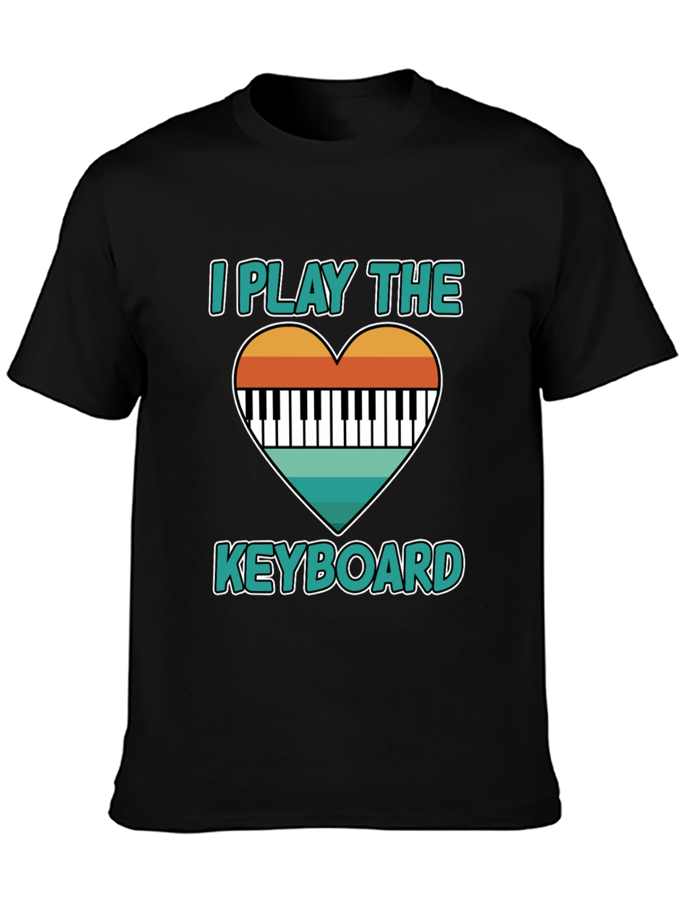 I Play The Keyboard Heart Graphic T-Shirt