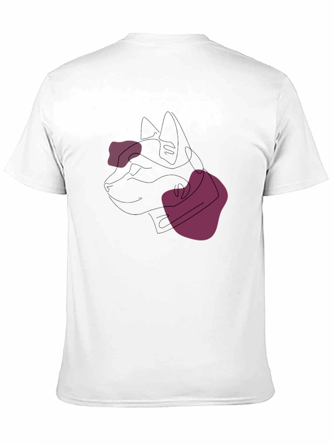 Abstract Dog Line Art Black Tee