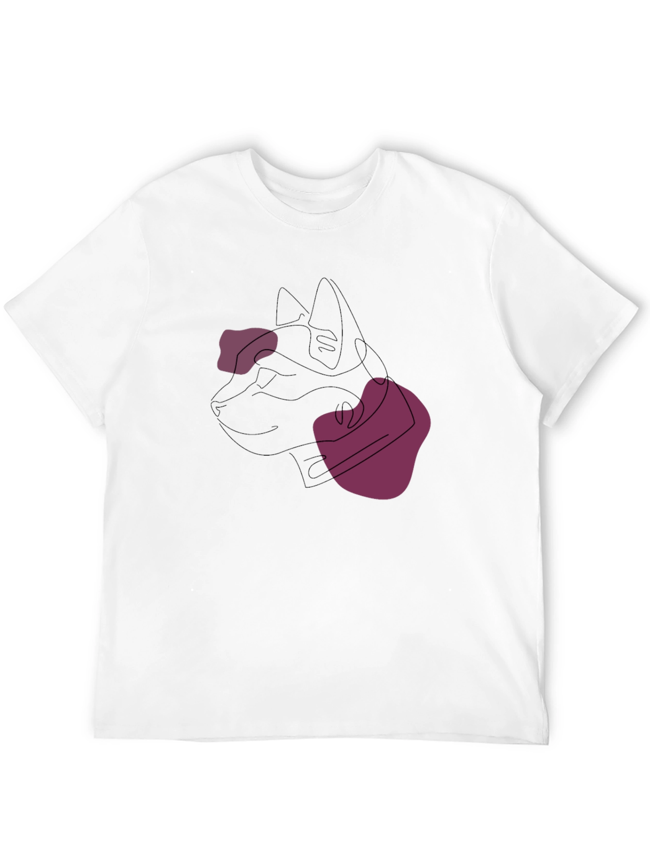 Abstract Dog Line Art Black Tee