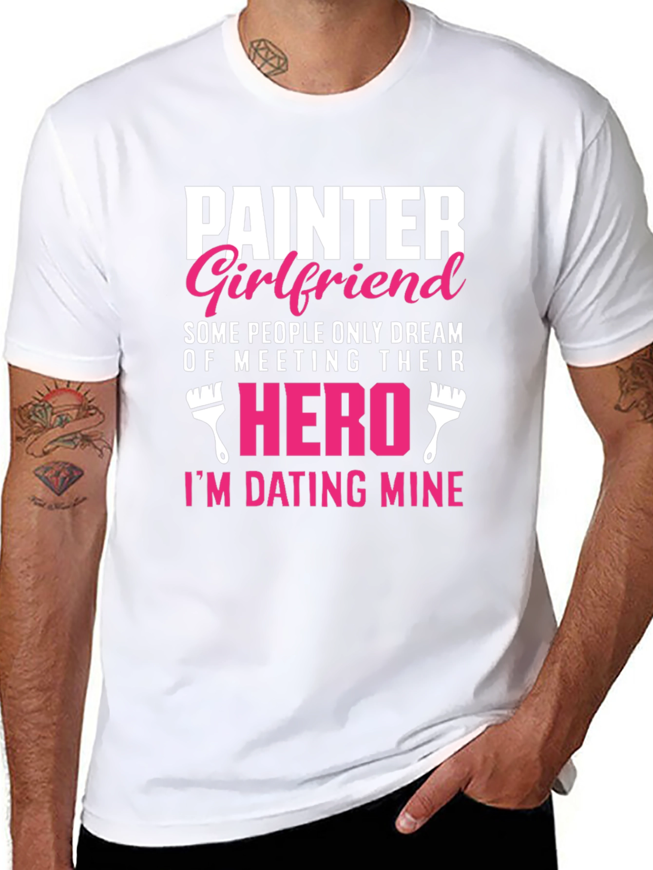 Painter Girlfriend T-Shirt - Dating My Hero