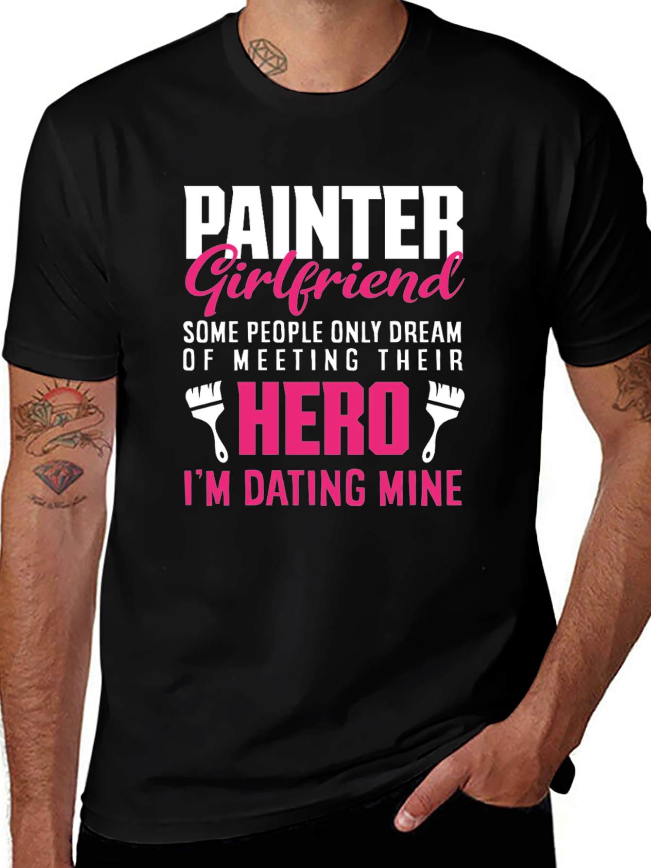 Painter Girlfriend T-Shirt - Dating My Hero