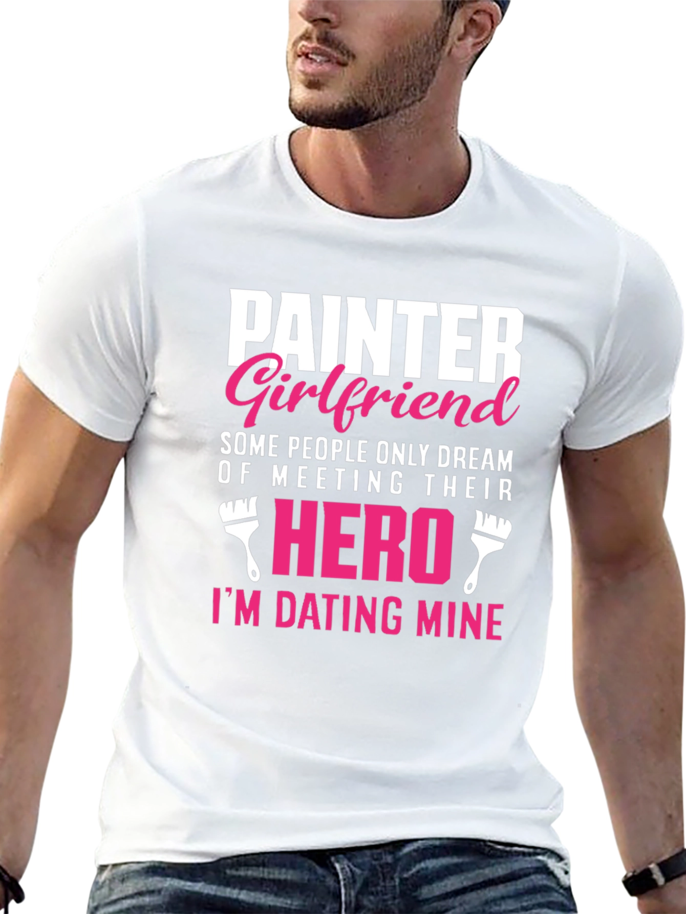 Painter Girlfriend T-Shirt - Dating My Hero