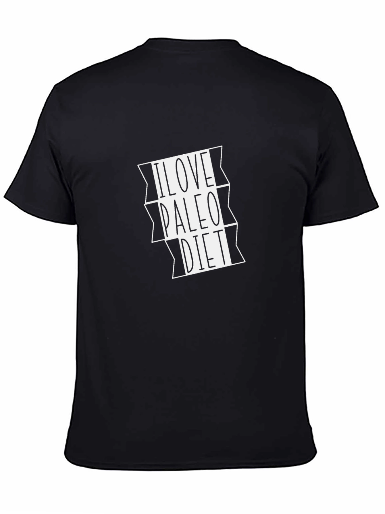 I Love Paleo Diet T-Shirt - Black Graphic Tee