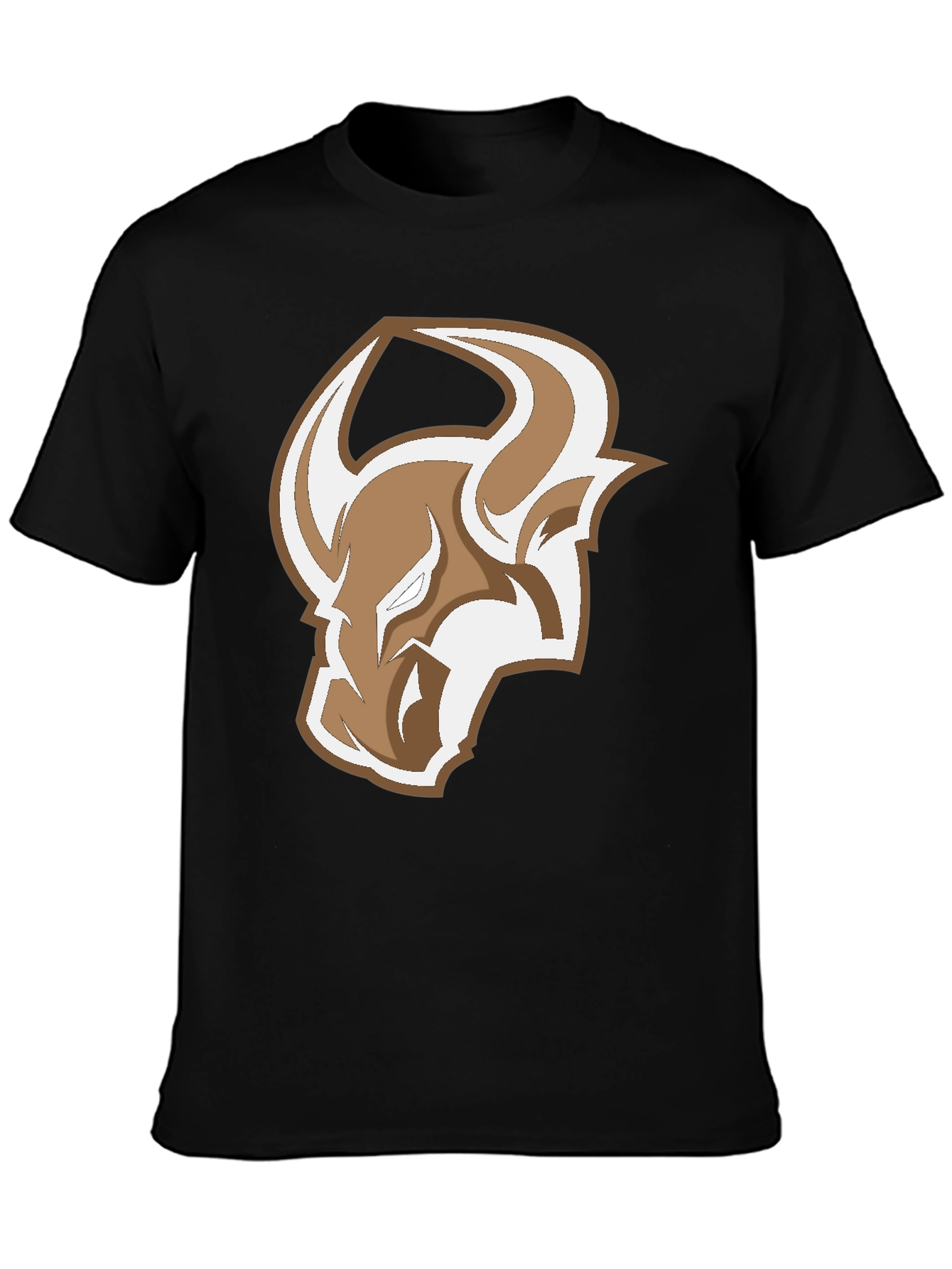 Bull Logo Graphic Tee - Stylish Mens Black T-Shirt