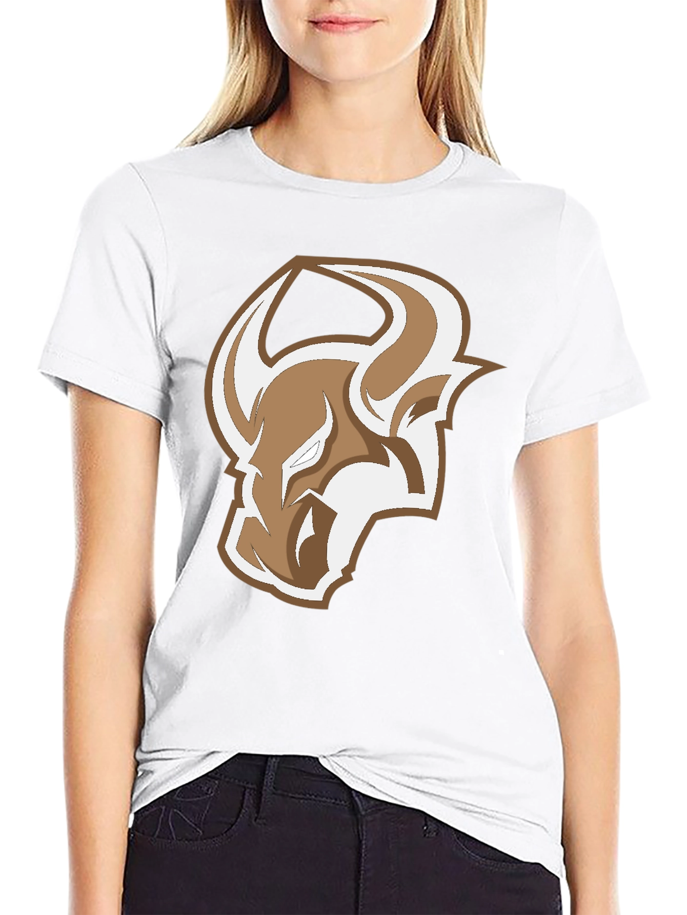 Bull Logo Graphic Tee - Stylish Mens Black T-Shirt