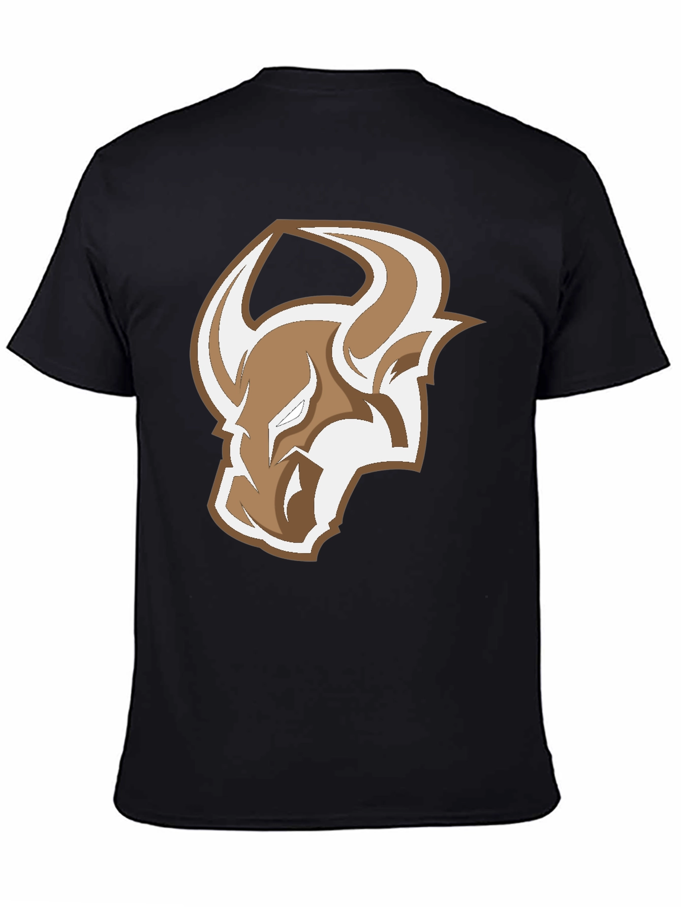 Bull Logo Graphic Tee - Stylish Mens Black T-Shirt
