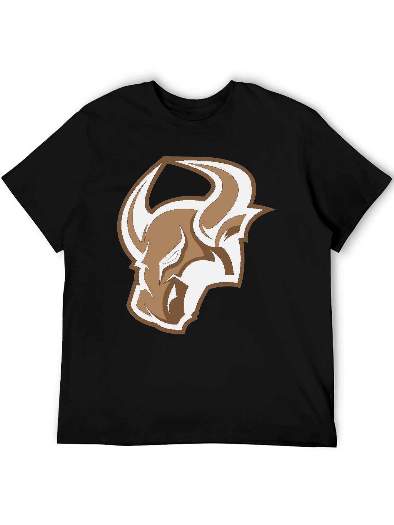 Bull Logo Graphic Tee - Stylish Mens Black T-Shirt