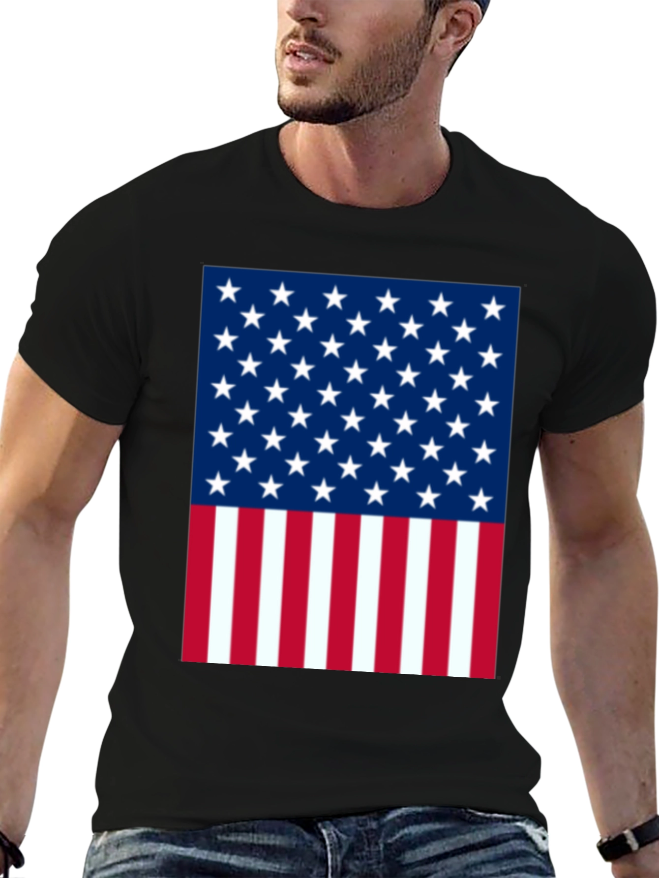 American Flag Graphic Tee Patriotic Pride