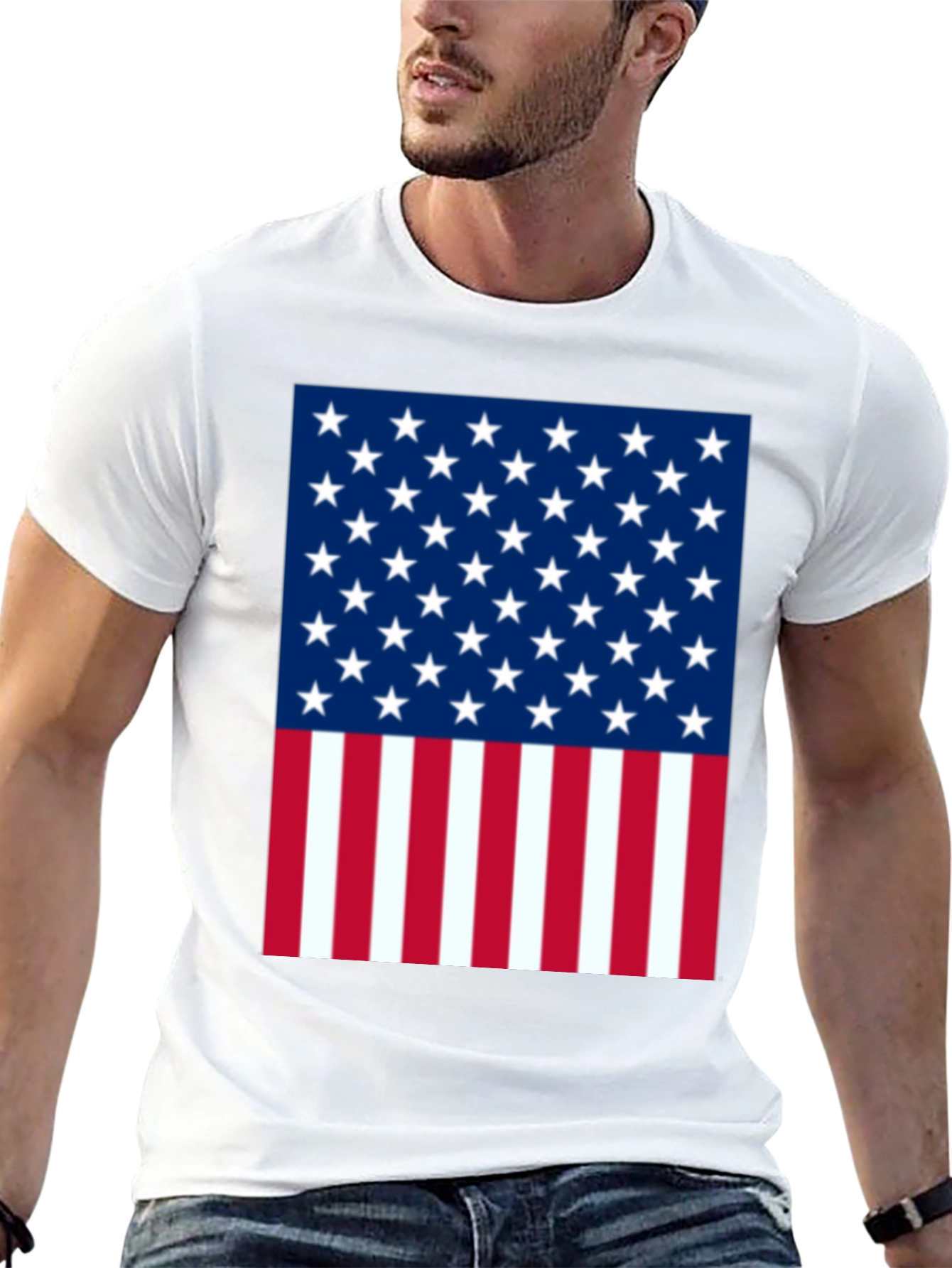 American Flag Graphic Tee Patriotic Pride