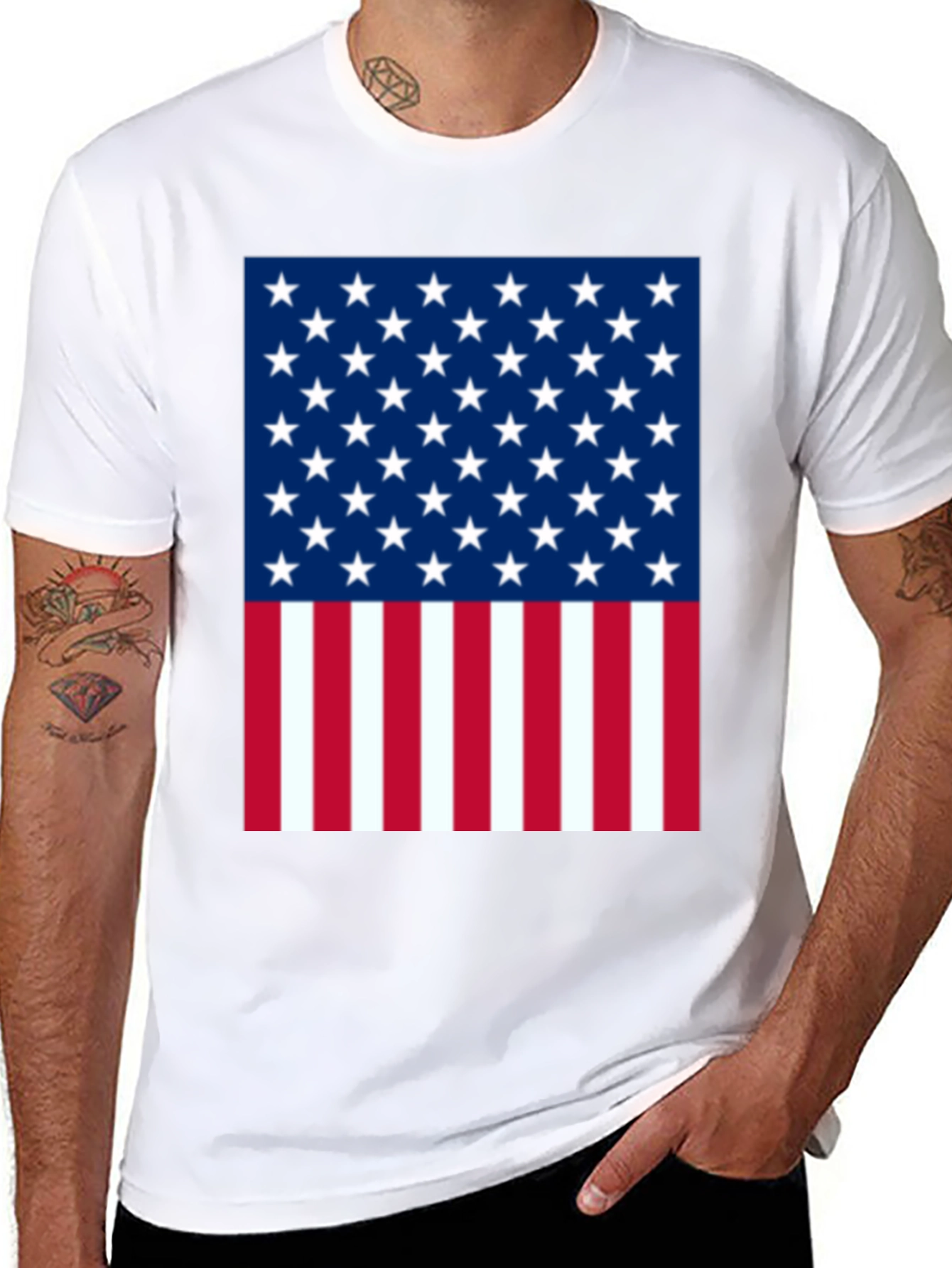 American Flag Graphic Tee Patriotic Pride
