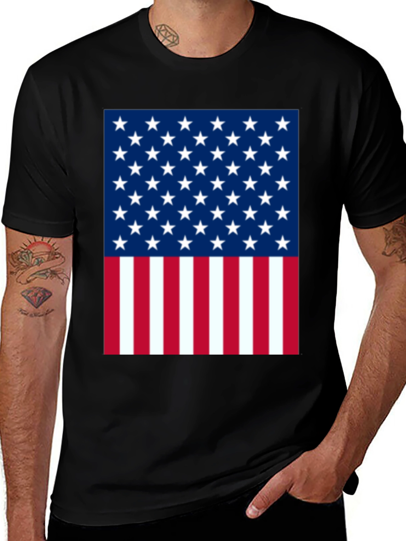 American Flag Graphic Tee Patriotic Pride
