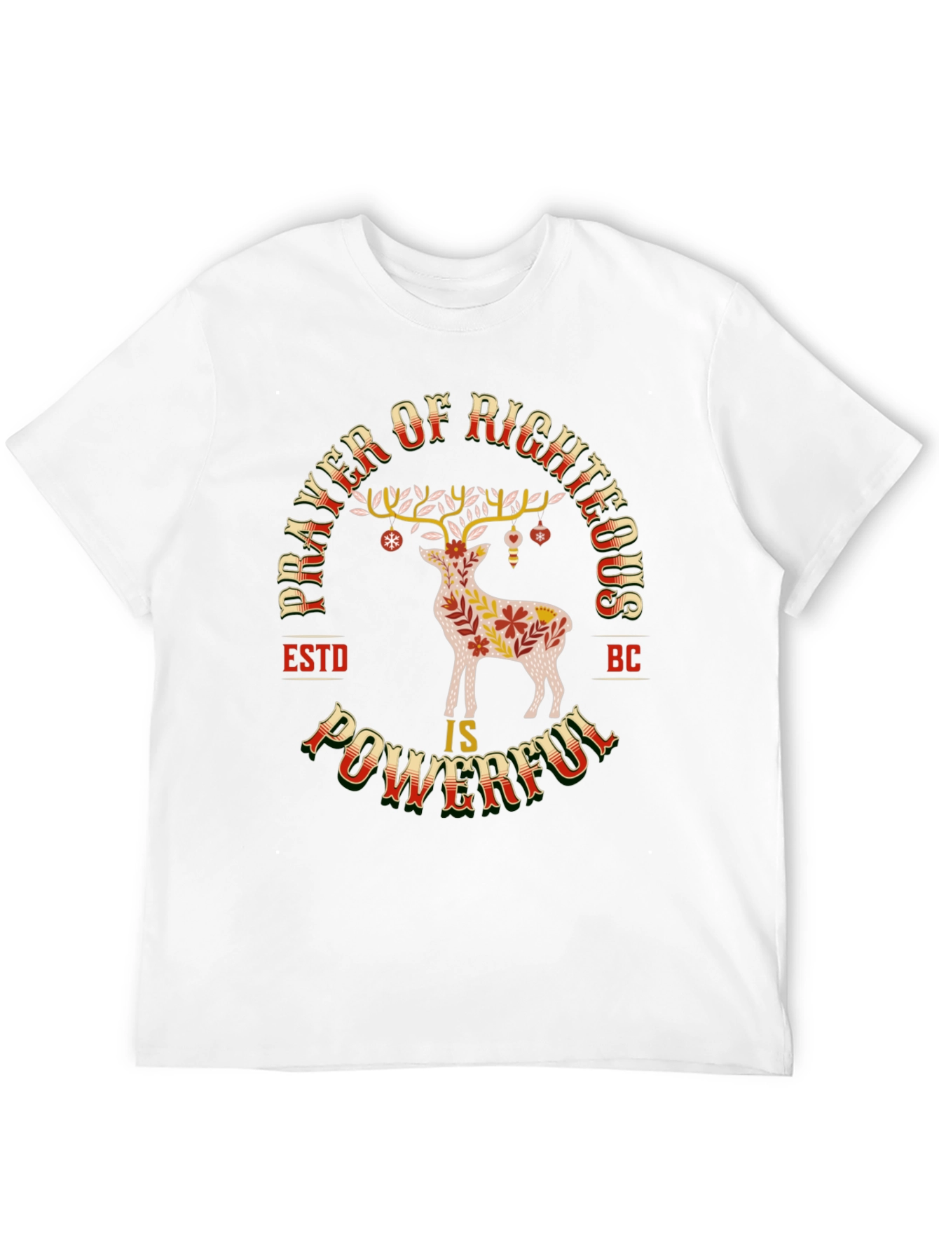 Prayer of Righteous Powerful Black T-Shirt