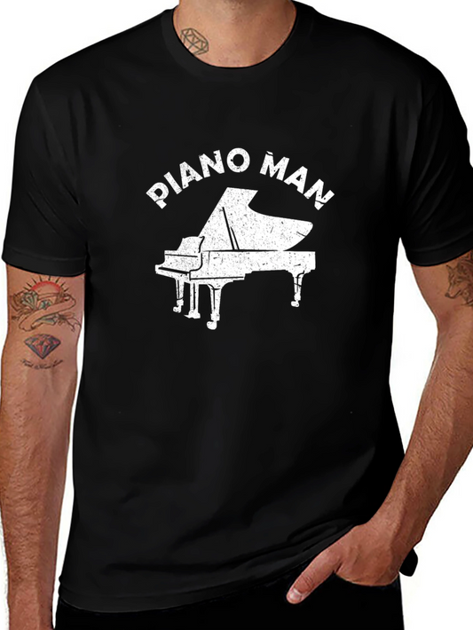 Piano Man Graphic Tee - Musician T-Shirt