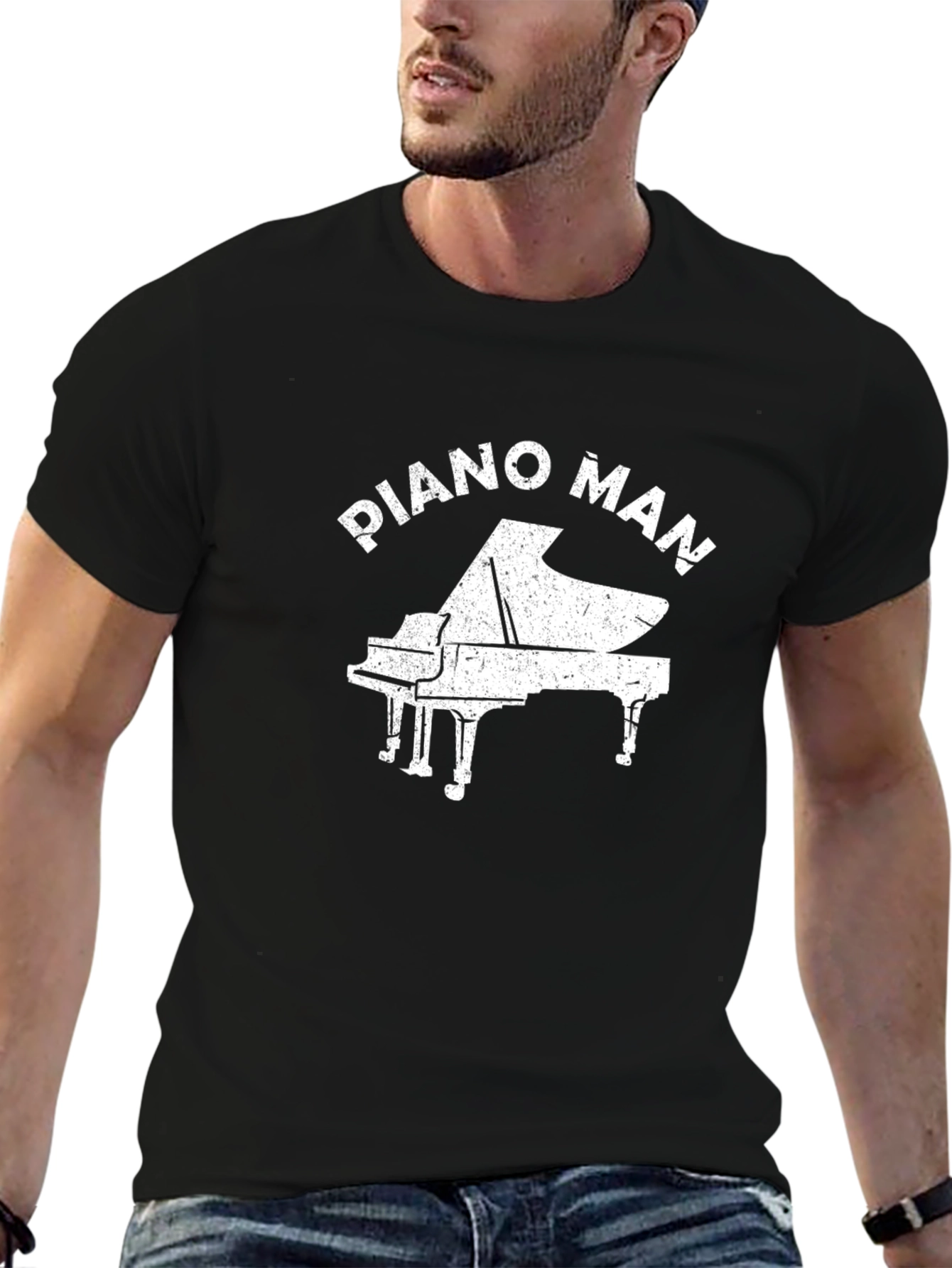 Piano Man Graphic Tee - Musician T-Shirt