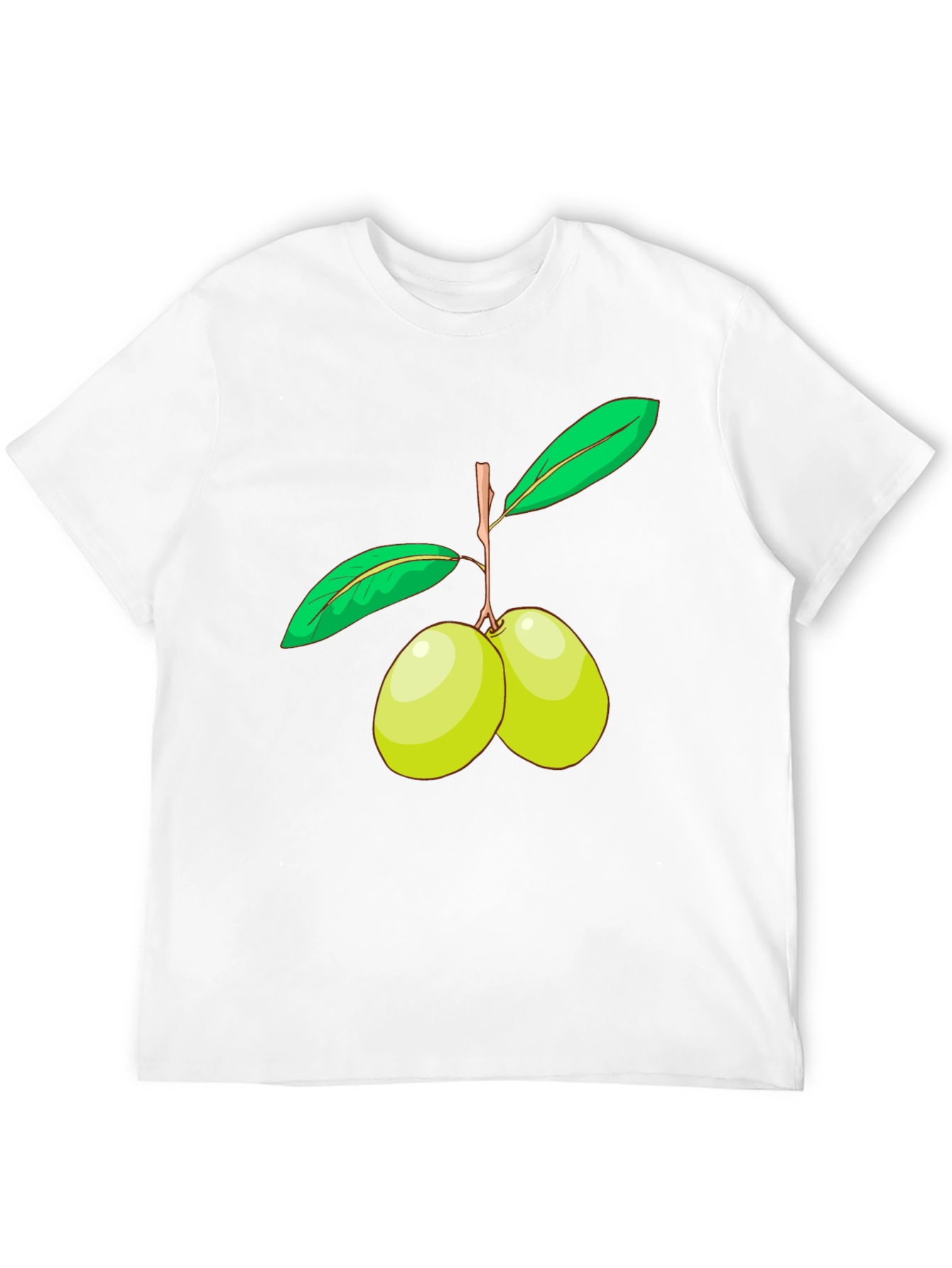 Olive Branch Graphic Tee - Black Cotton Shirt