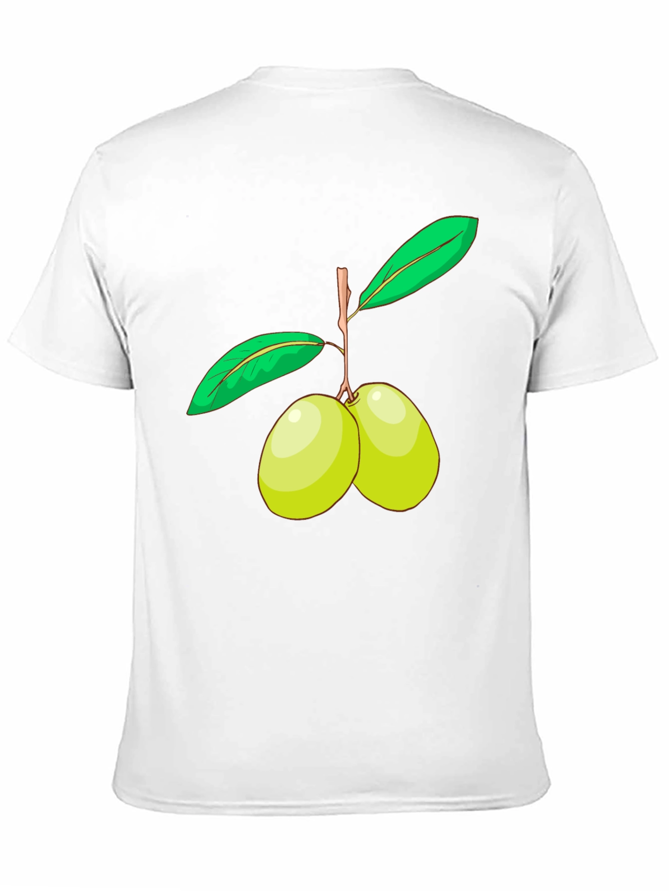 Olive Branch Graphic Tee - Black Cotton Shirt