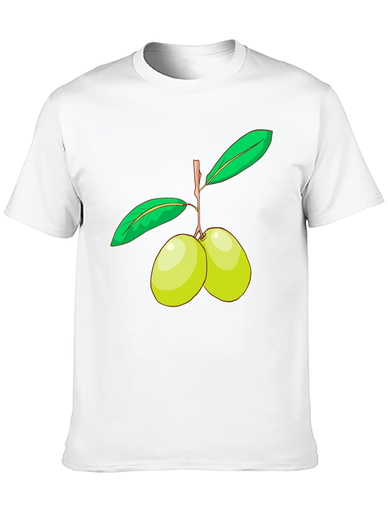 Olive Branch Graphic Tee - Black Cotton Shirt