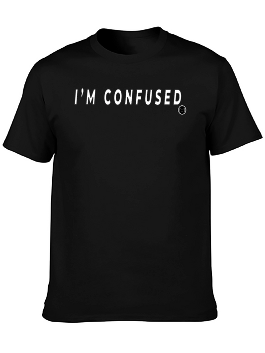 Im Confused Graphic Tee - Black Cotton T-Shirt
