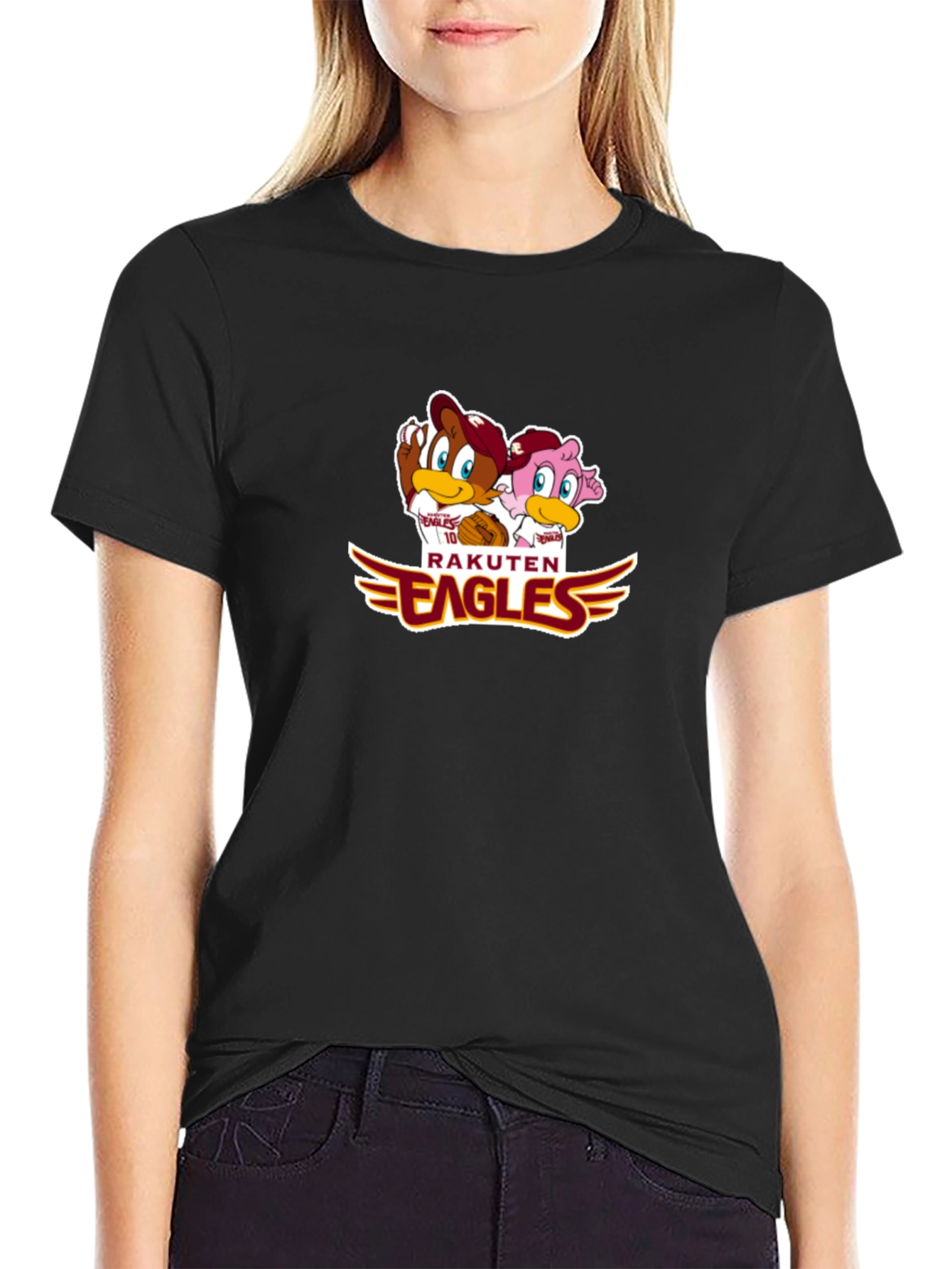 Rakuten Eagles Cartoon Graphic T-Shirt