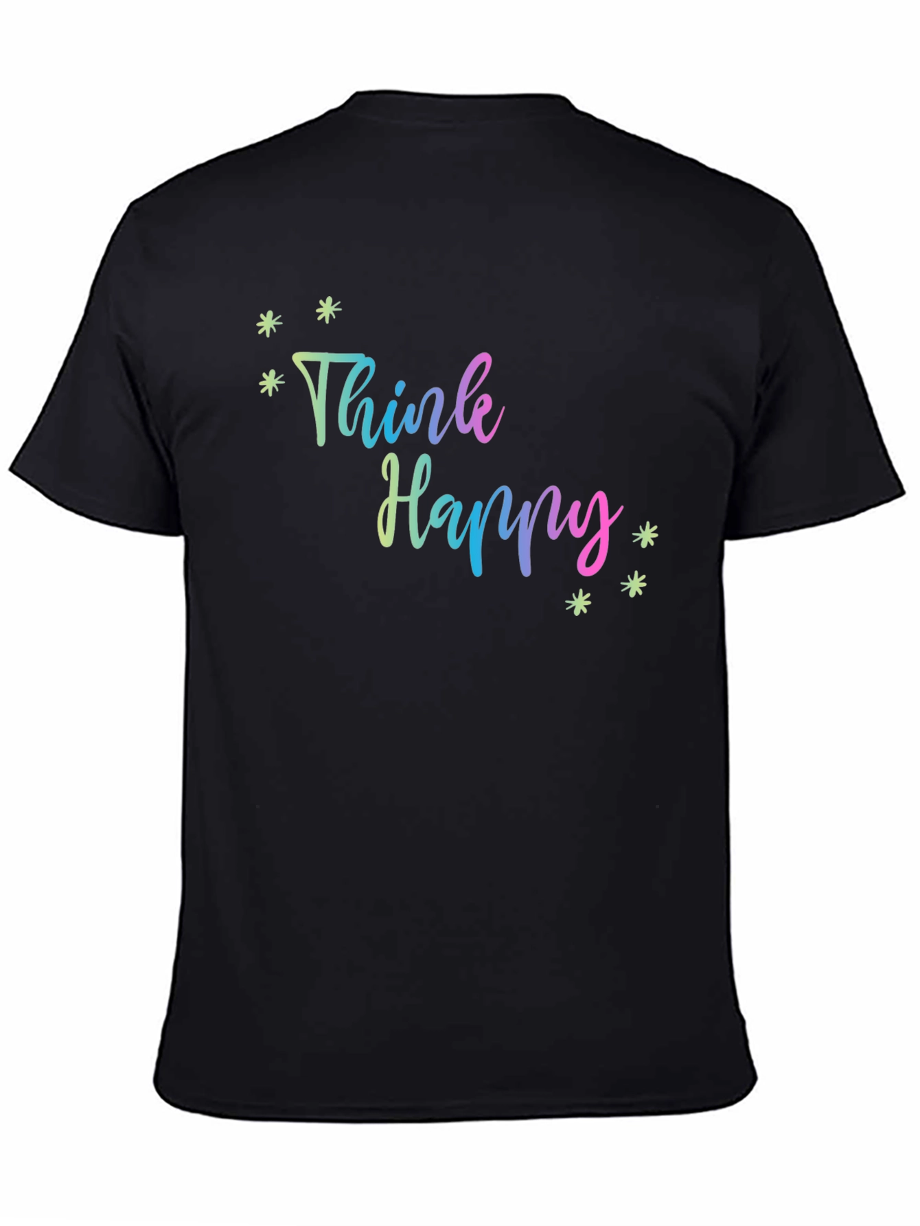 Think Happy Graphic Tee - Black