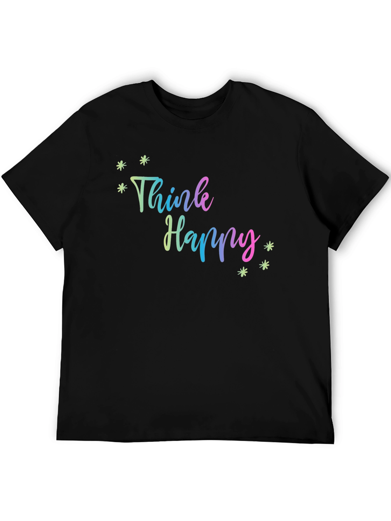 Think Happy Graphic Tee - Black