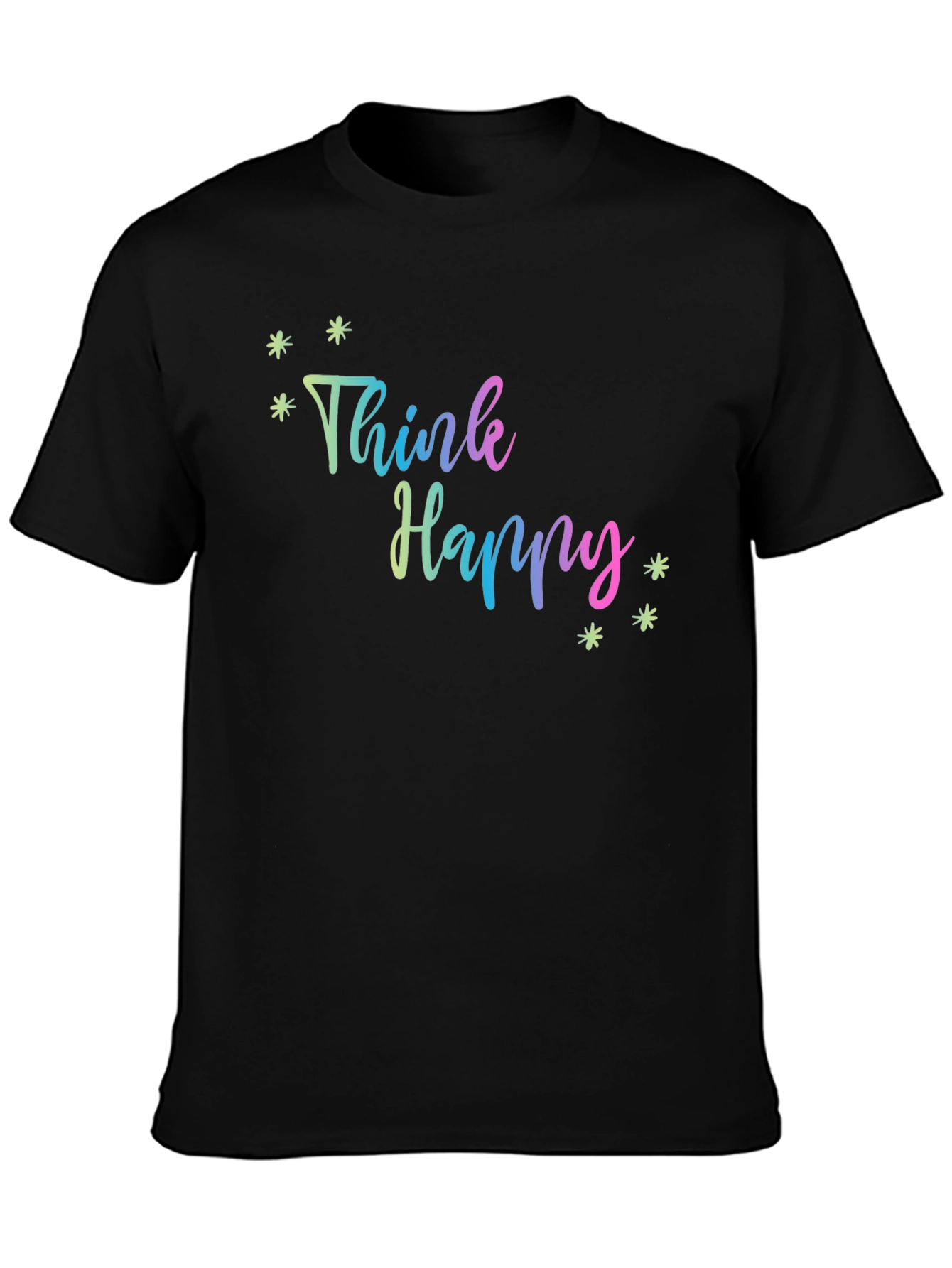 Think Happy Graphic Tee - Black