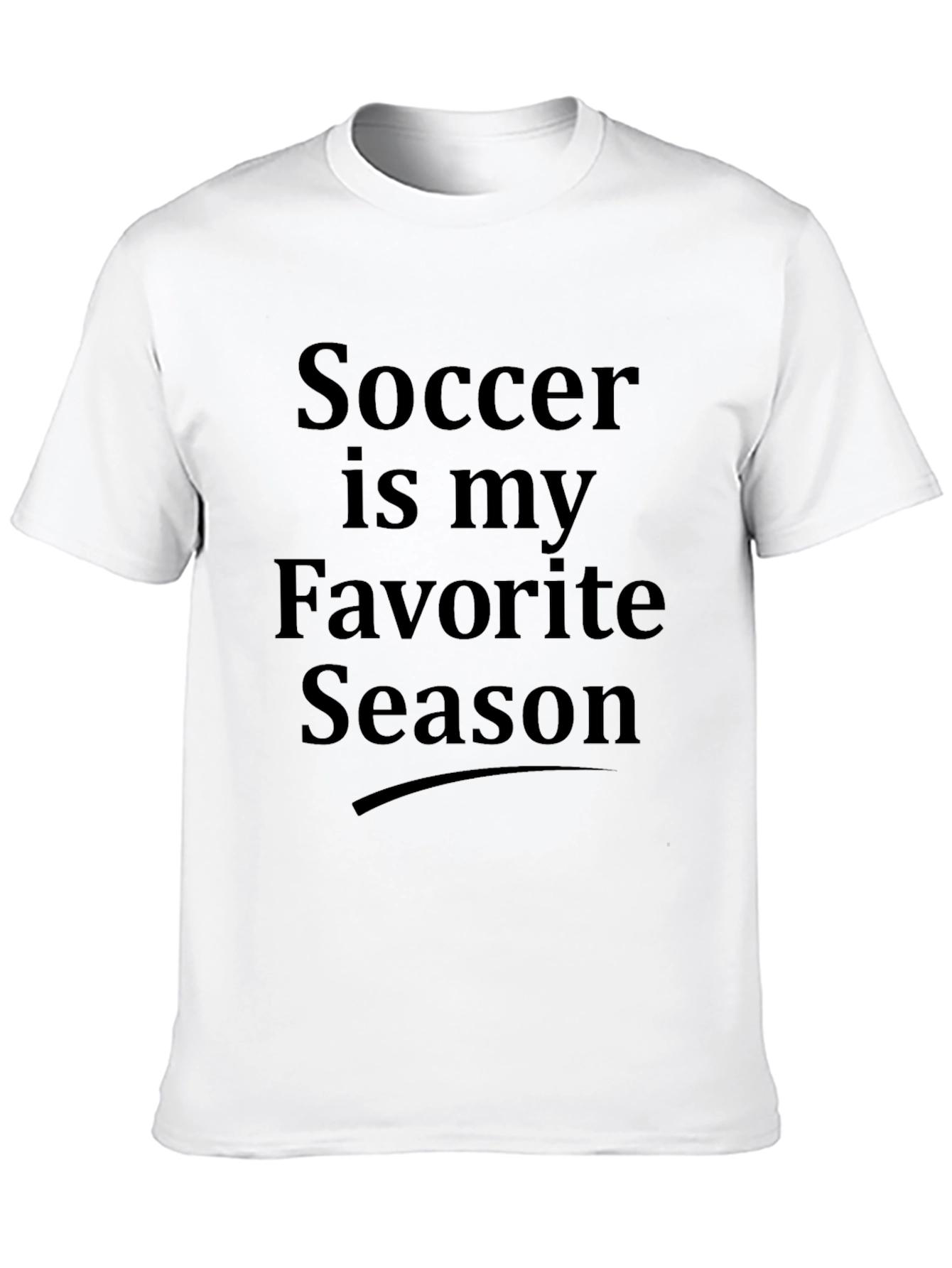 Soccer is my Favorite Season Black T-Shirt