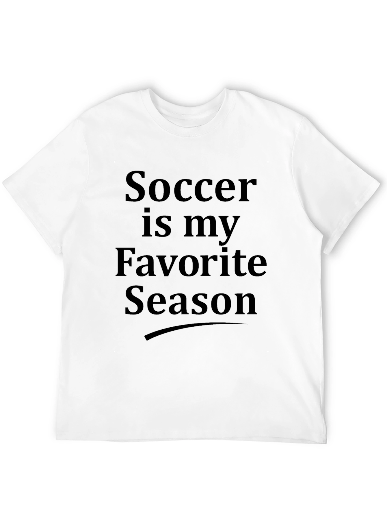 Soccer is my Favorite Season Black T-Shirt