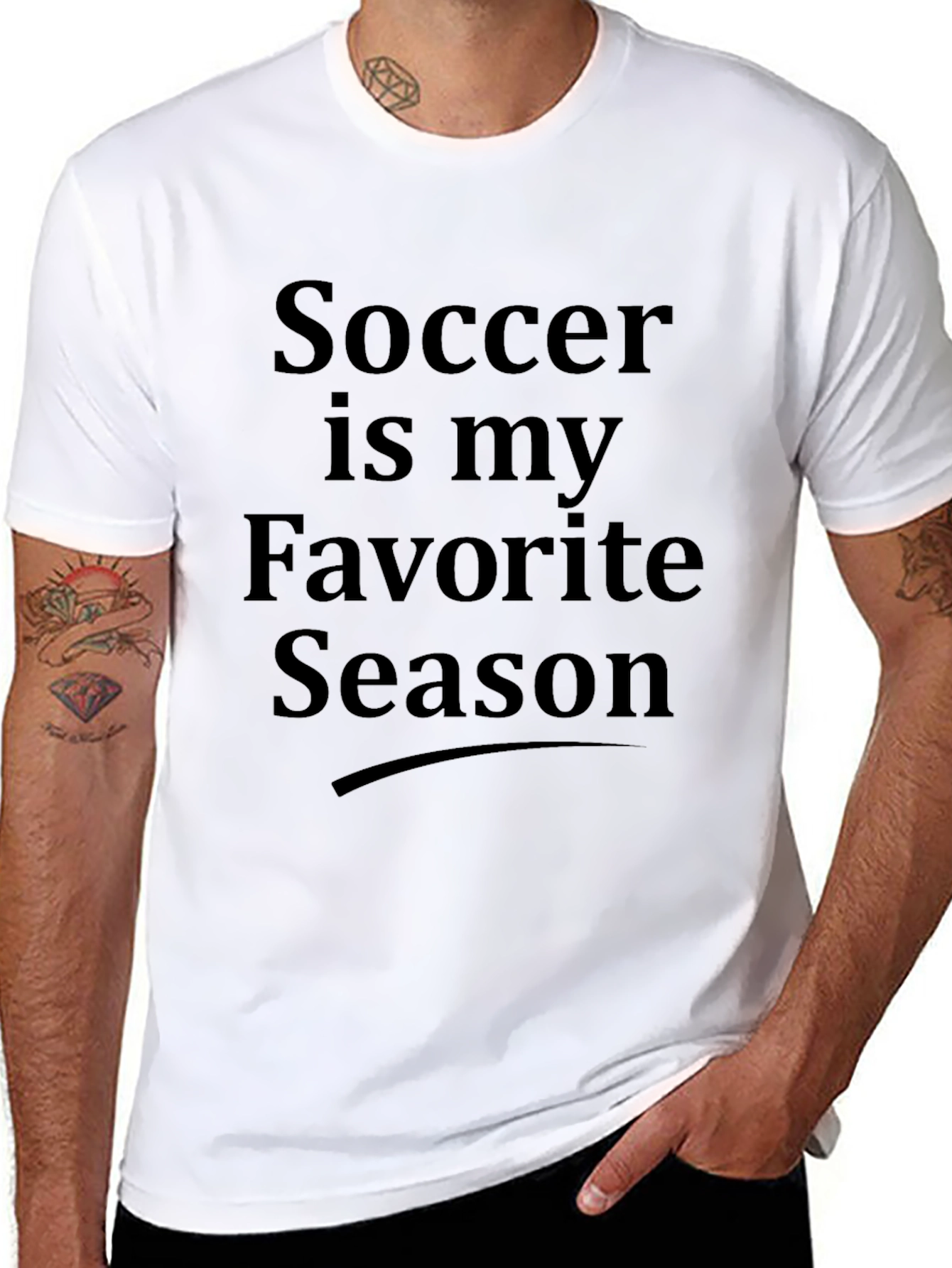Soccer is my Favorite Season Black T-Shirt