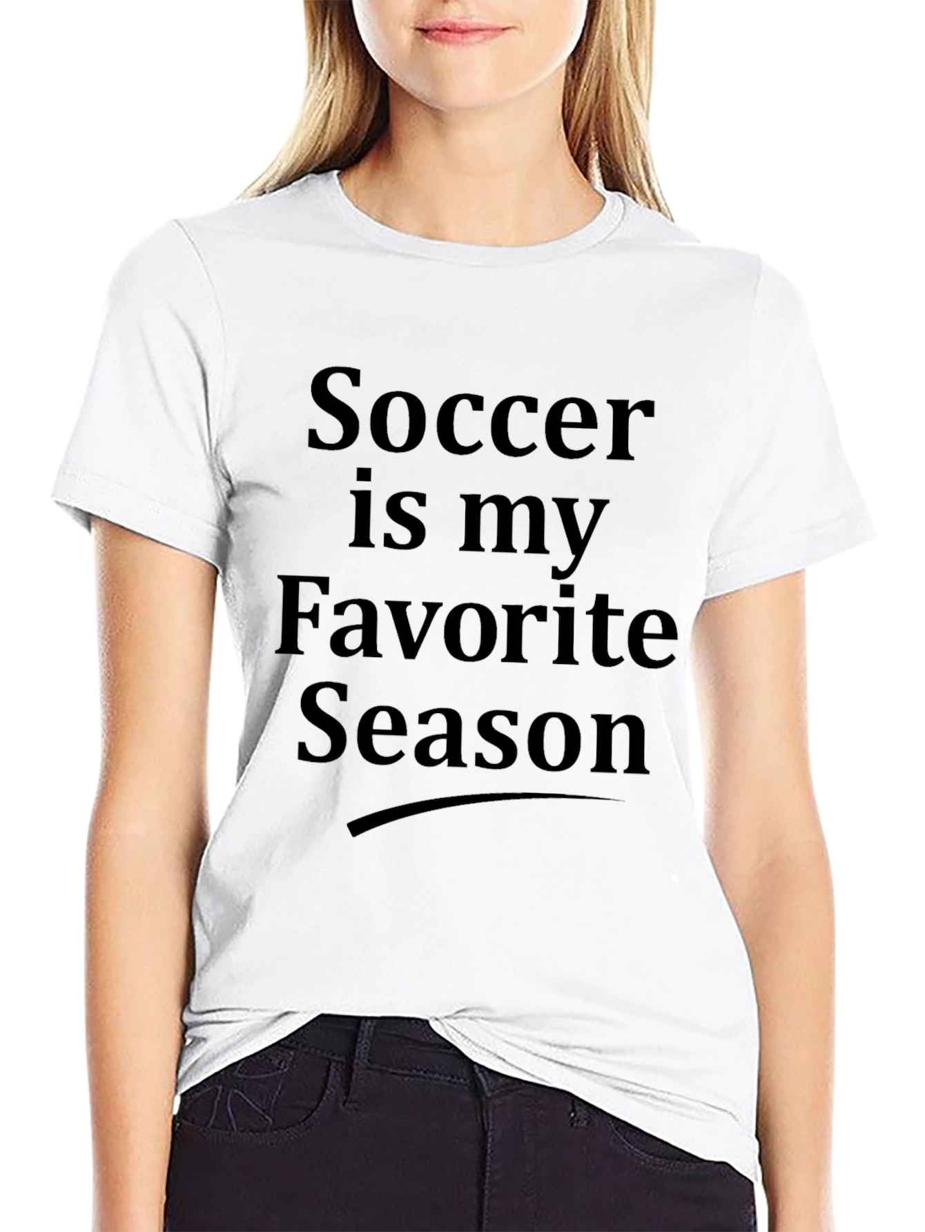 Soccer is my Favorite Season Black T-Shirt