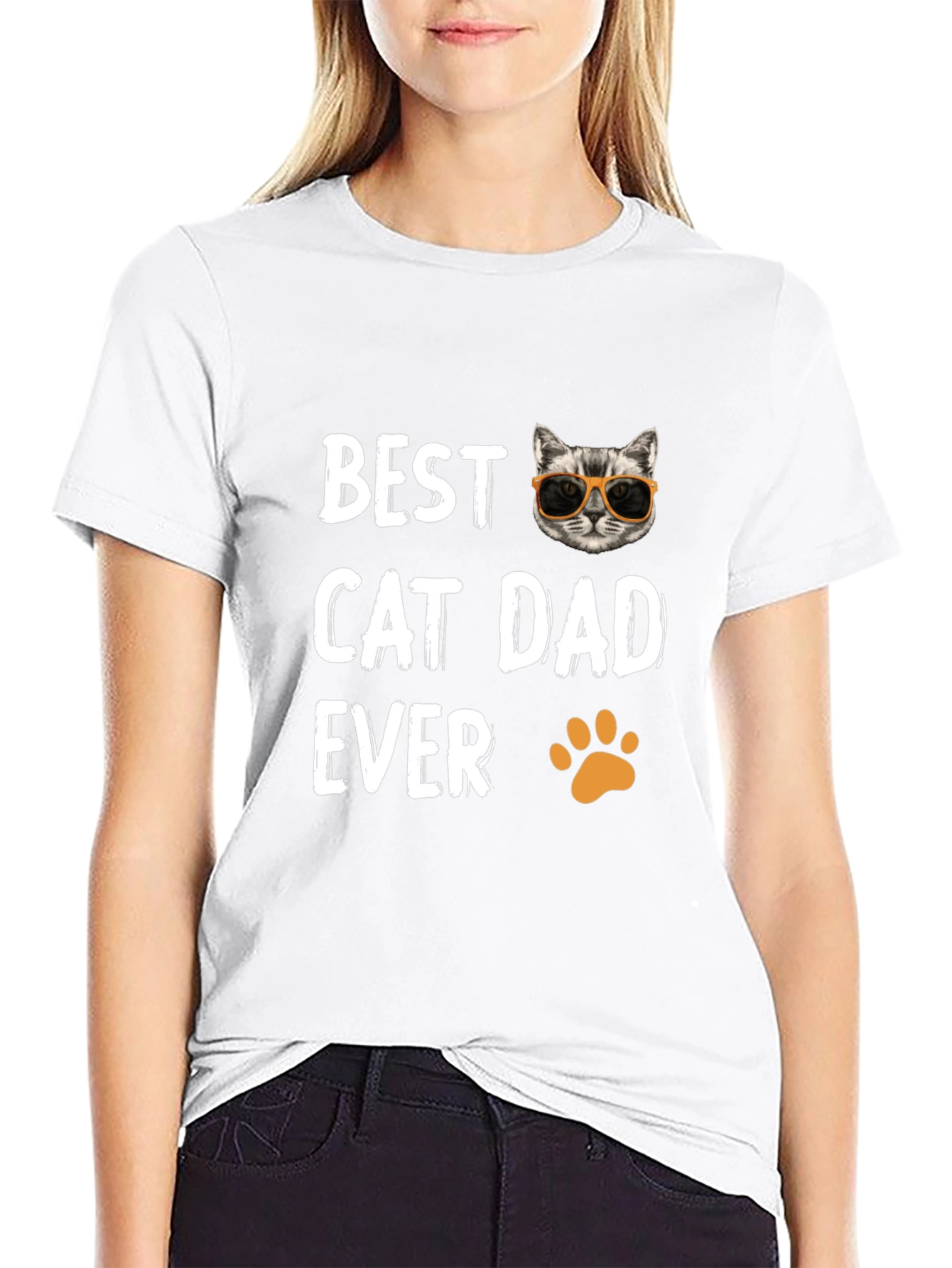 Best Cat Dad Ever T-Shirt - Novelty Gift Tee