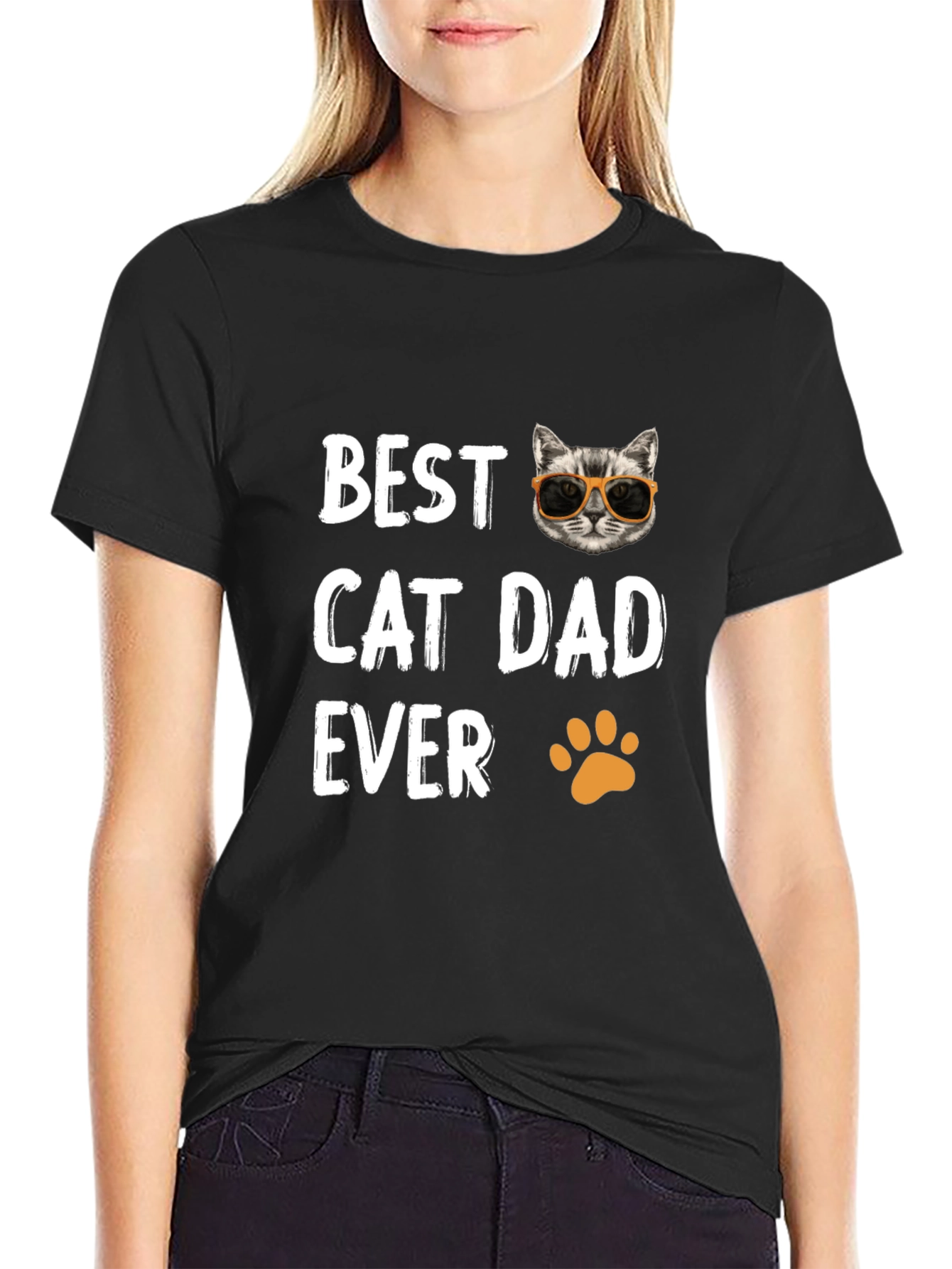 Best Cat Dad Ever T-Shirt - Novelty Gift Tee