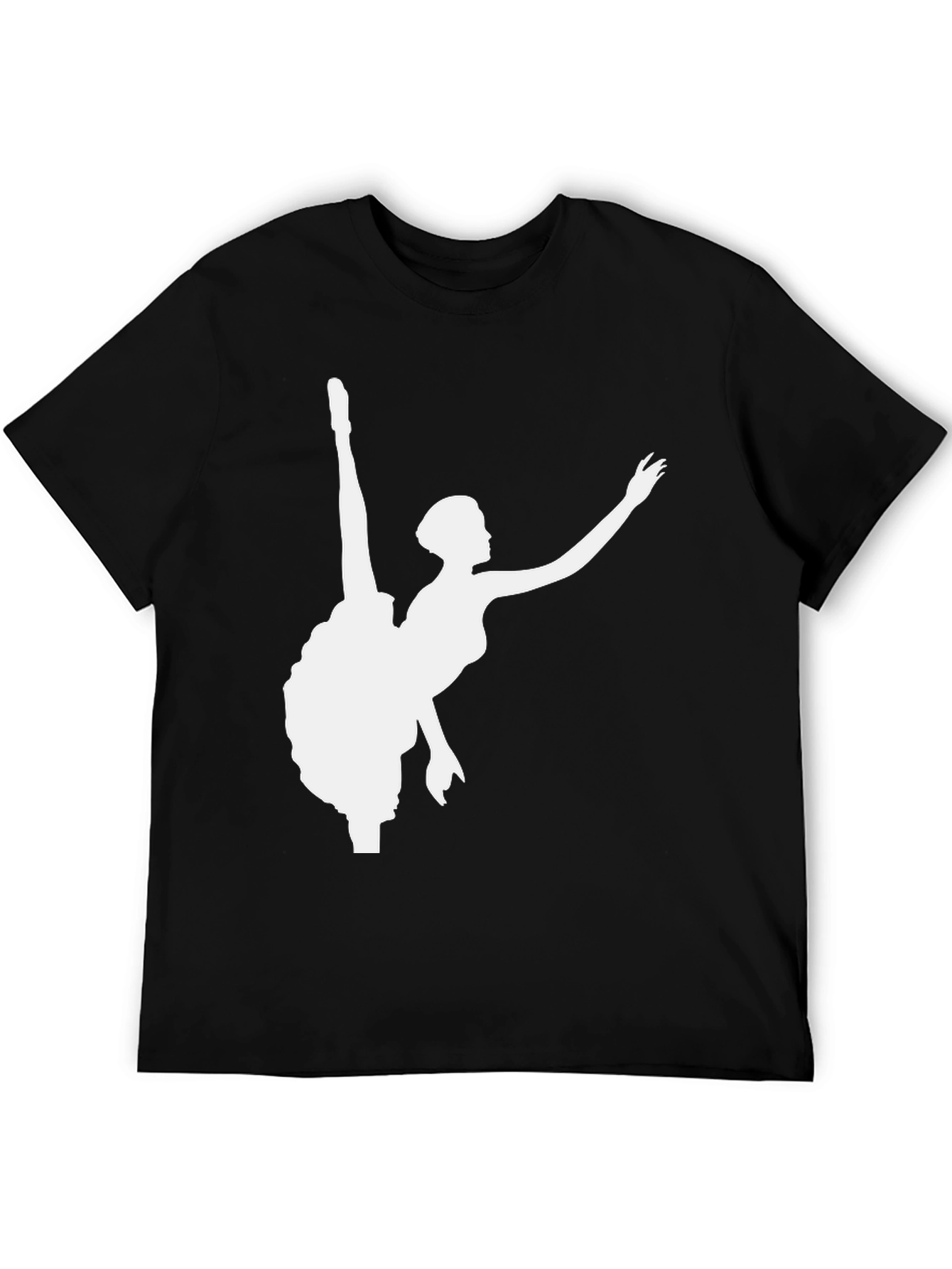 Ballerina Silhouette Graphic Tee - Black