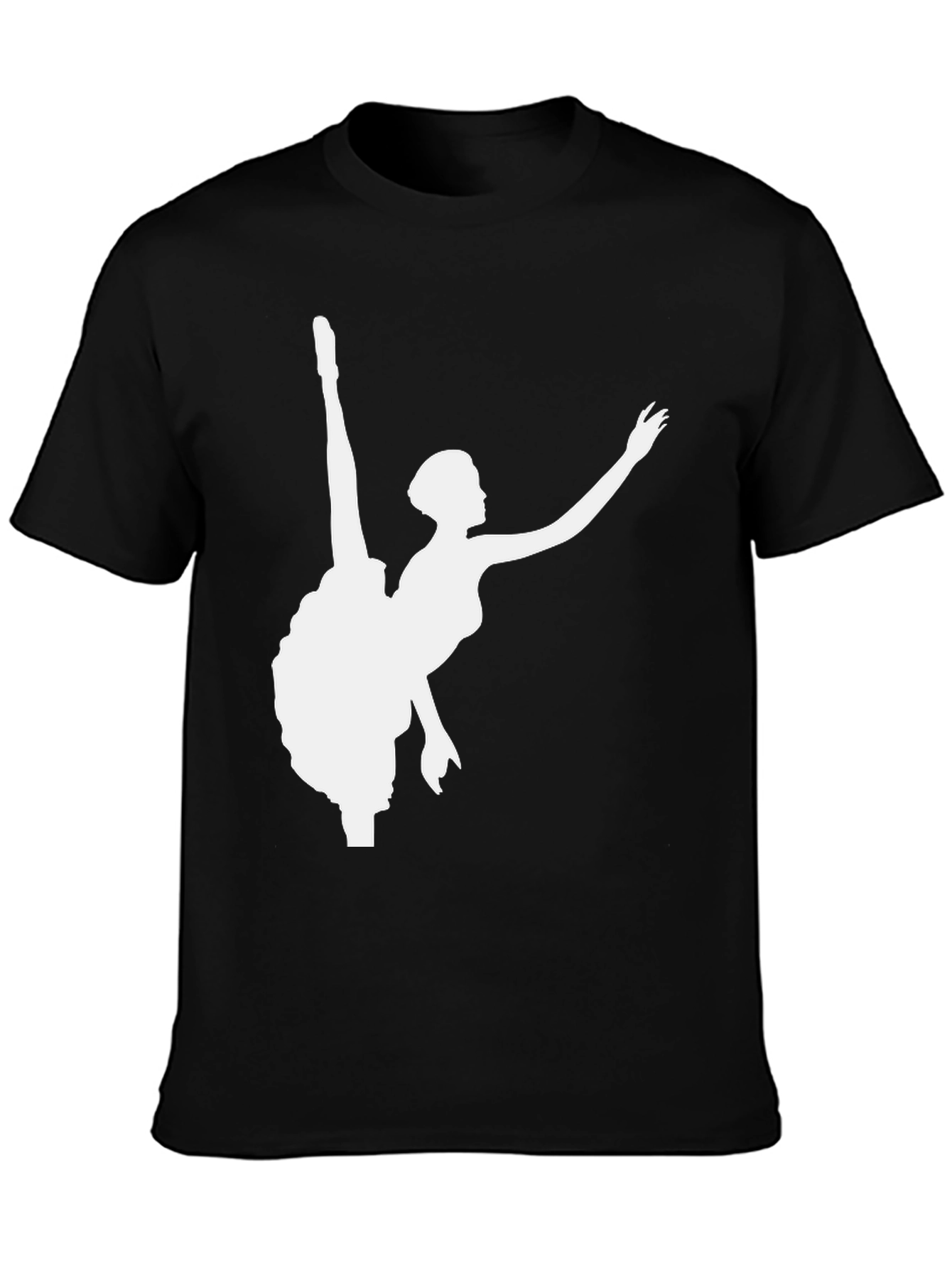 Ballerina Silhouette Graphic Tee - Black