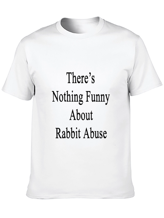 Rabbit Abuse Awareness T-Shirt - Black Cotton Tee