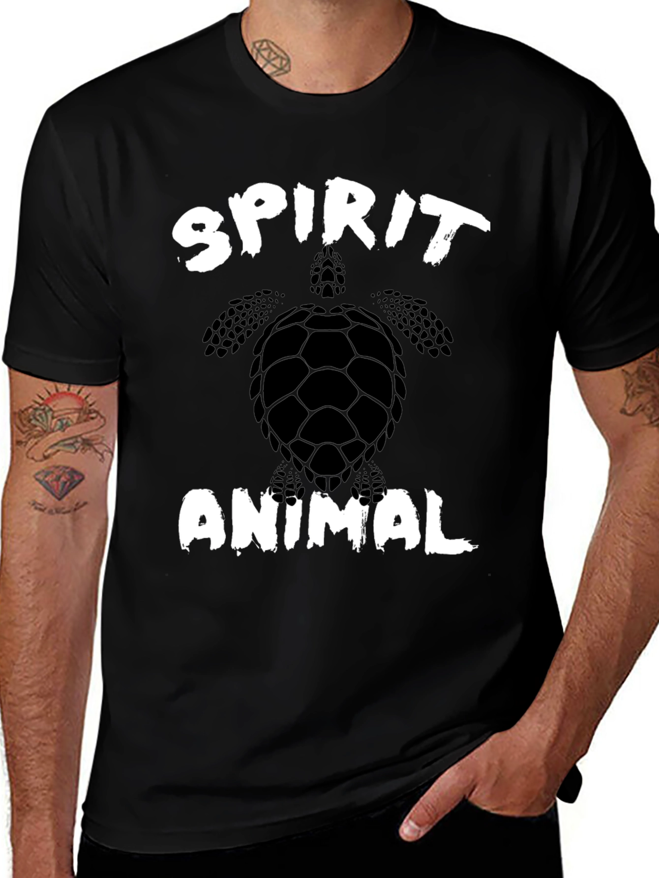 Spirit Animal Turtle Graphic Tee - Casual Style