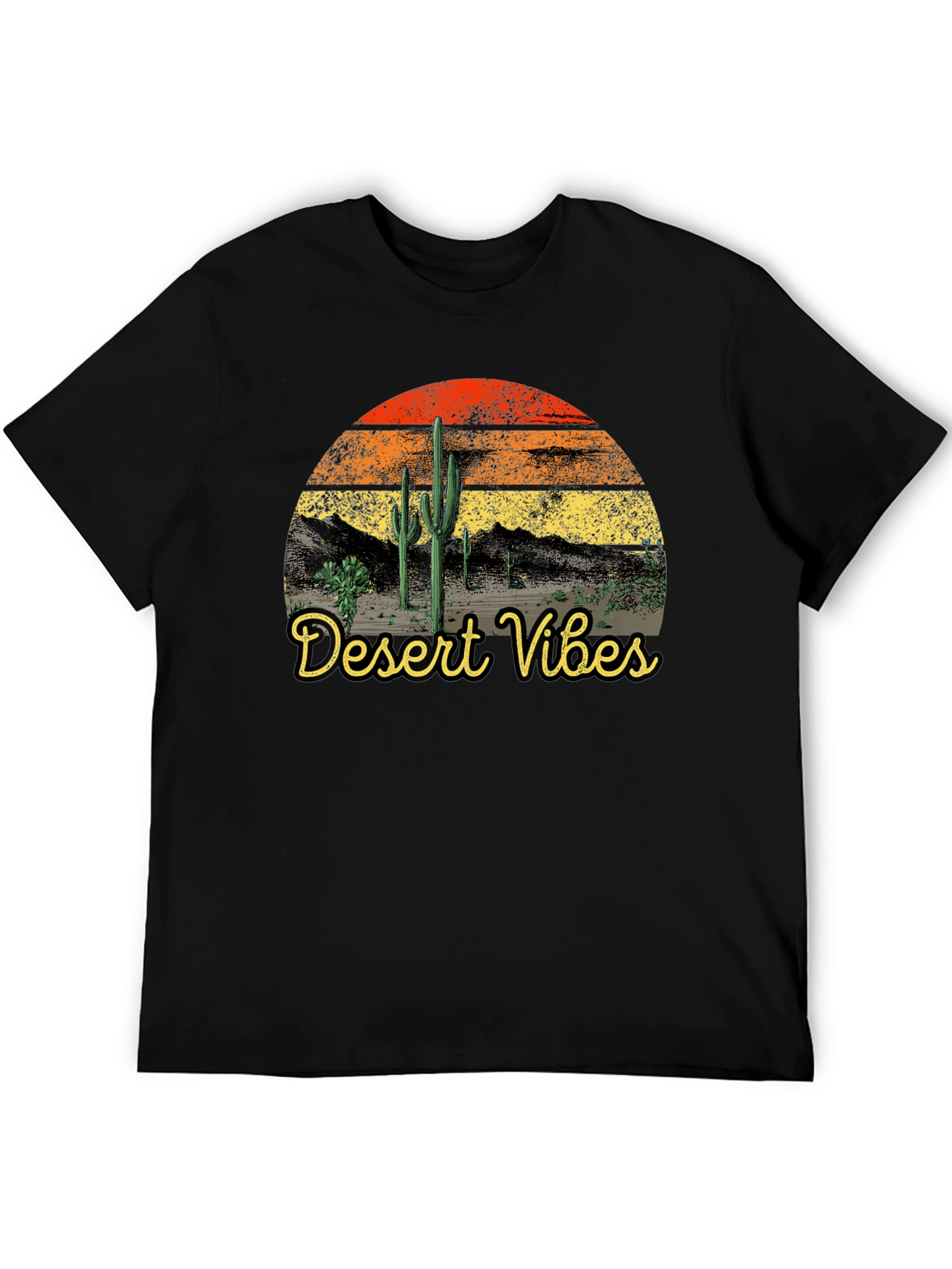 Desert Vibes Retro T-Shirt Black