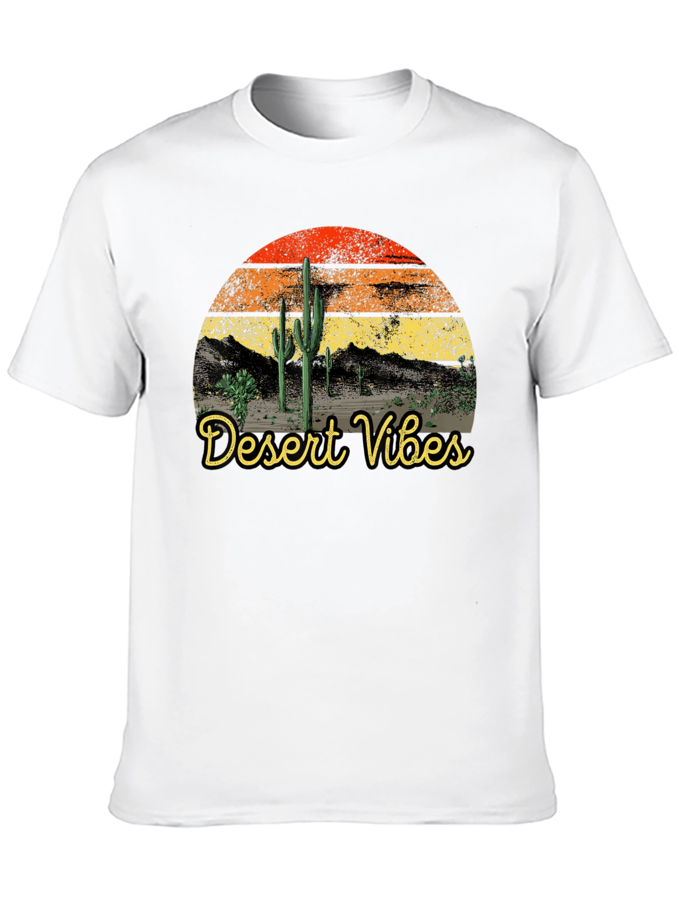 Desert Vibes Retro T-Shirt Black
