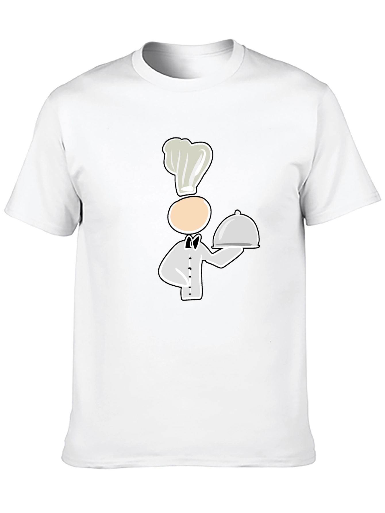 Chef Cartoon Graphic Black T-Shirt