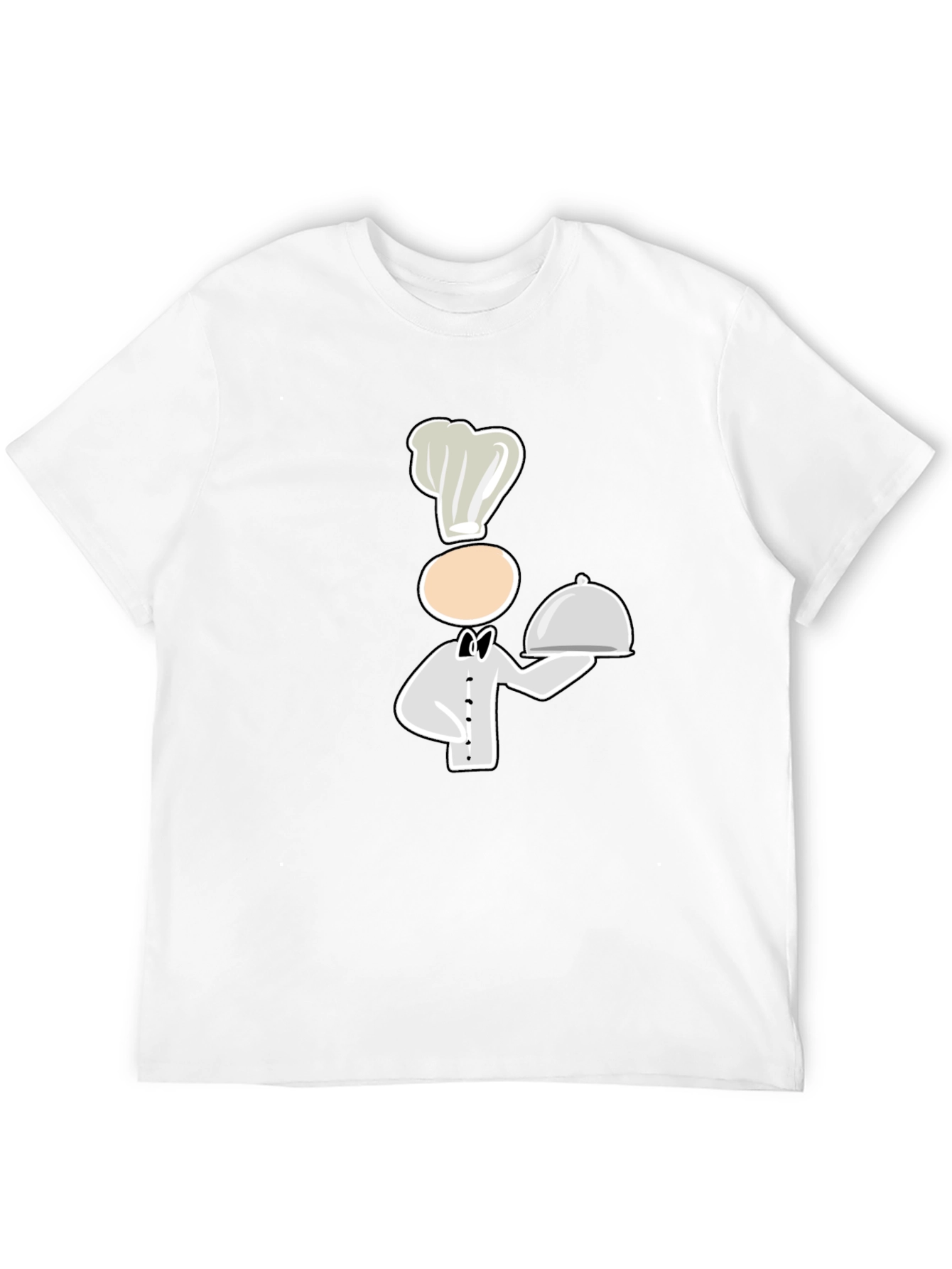 Chef Cartoon Graphic Black T-Shirt
