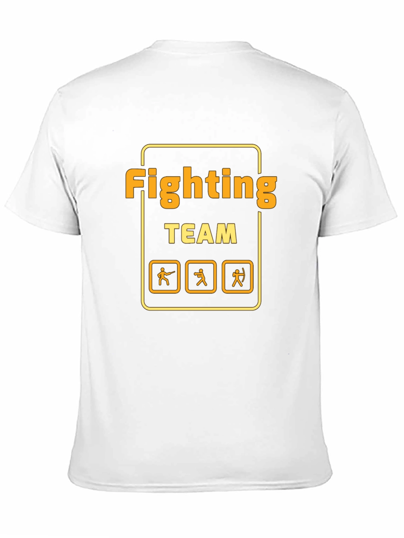 Fighting Team Graphic T-Shirt - Black Crew Neck