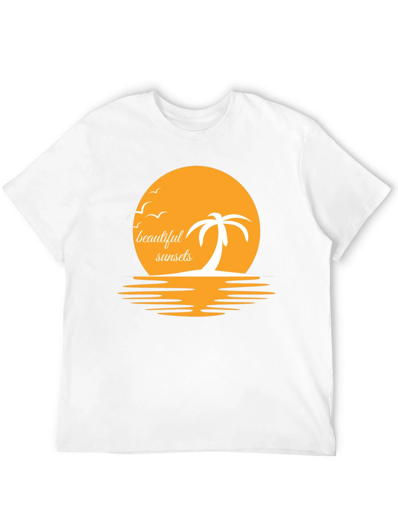 Sunset Palm Graphic Tee - Beach Vibes